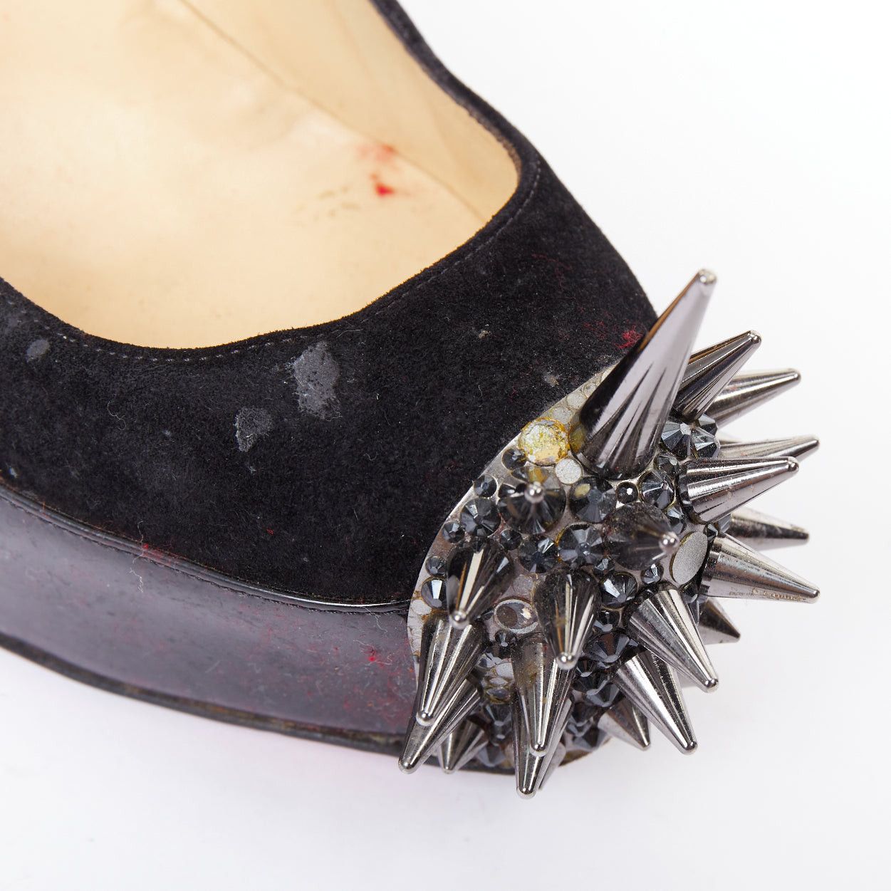 Christian Louboutin CHRISTIAN LOUBOUTIN Asteroid 140 black silver punk spike strass toe platform heels EU39 Size US 9 / IT 39 - 8 Thumbnail