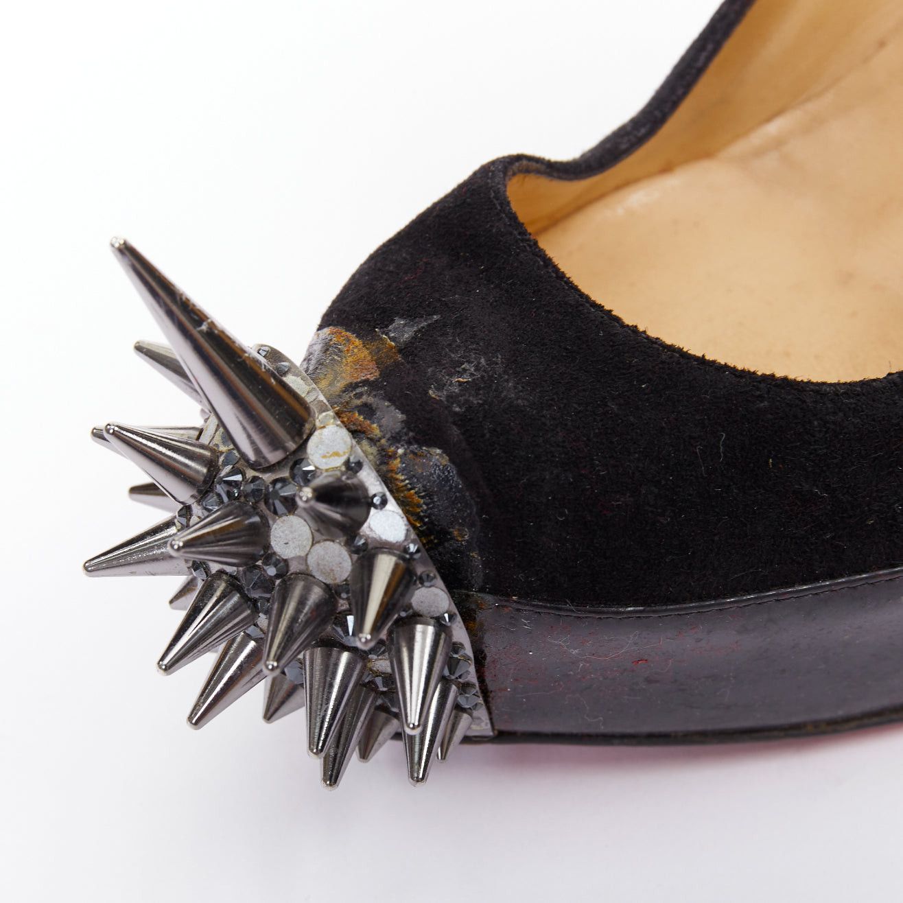 Christian Louboutin CHRISTIAN LOUBOUTIN Asteroid 140 black silver punk spike strass toe platform heels EU39 Size US 9 / IT 39 - 7 Thumbnail