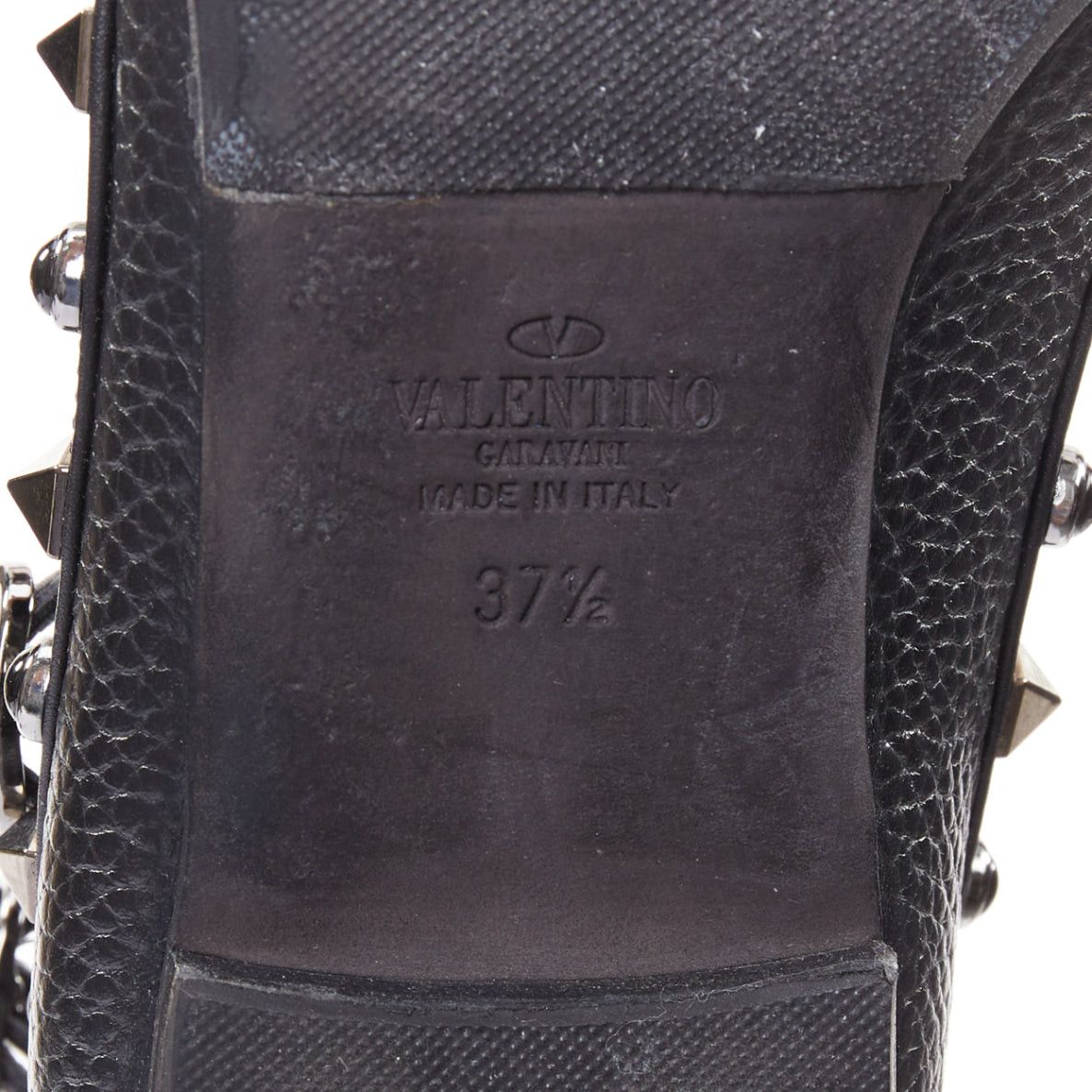 Valentino VALENTINO Rockstud black textured calf mixed stone stud caged ballet flats EU37.5 Size US 7.5 / IT 37.5 - 10 Thumbnail