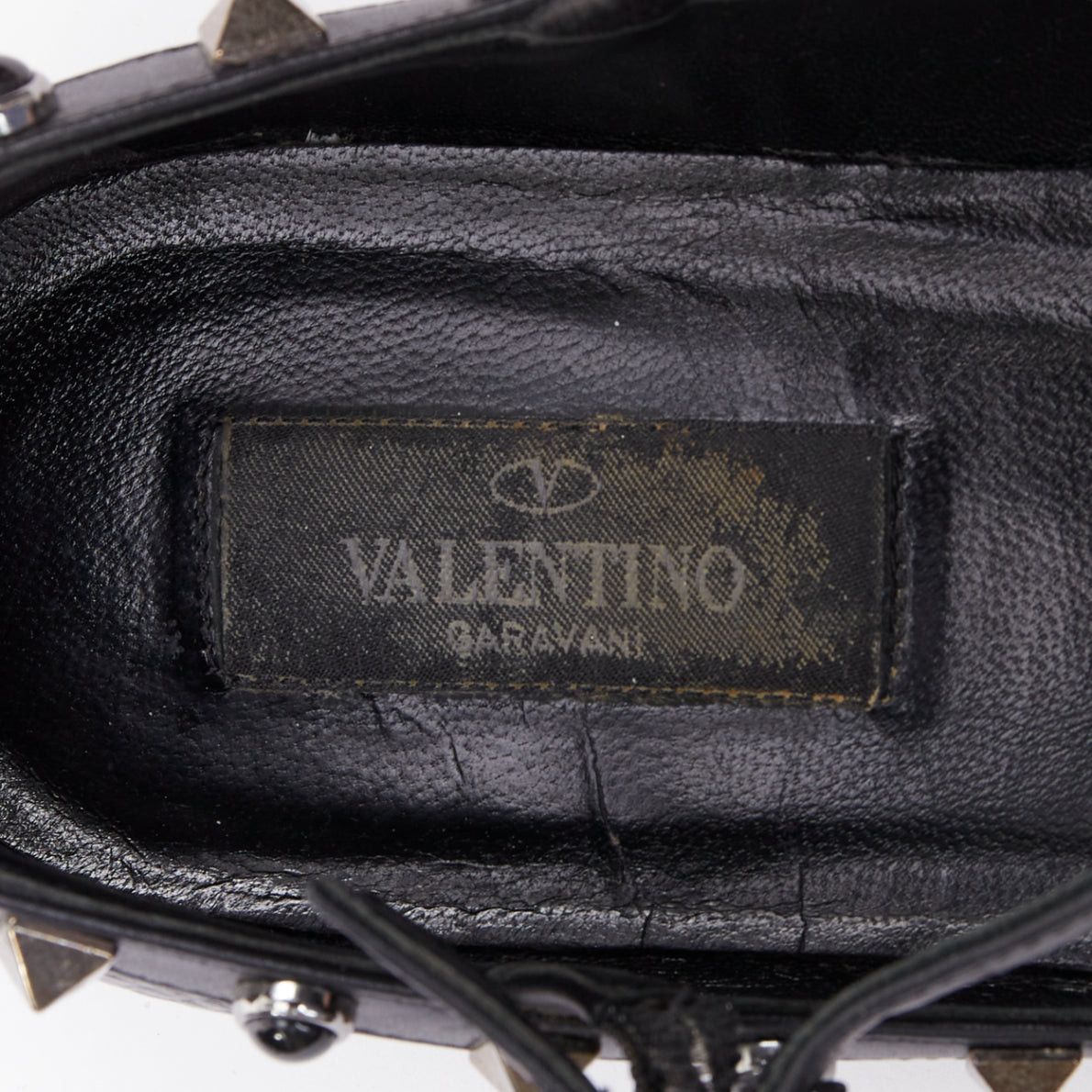 Valentino VALENTINO Rockstud black textured calf mixed stone stud caged ballet flats EU37.5 Size US 7.5 / IT 37.5 - 9 Thumbnail