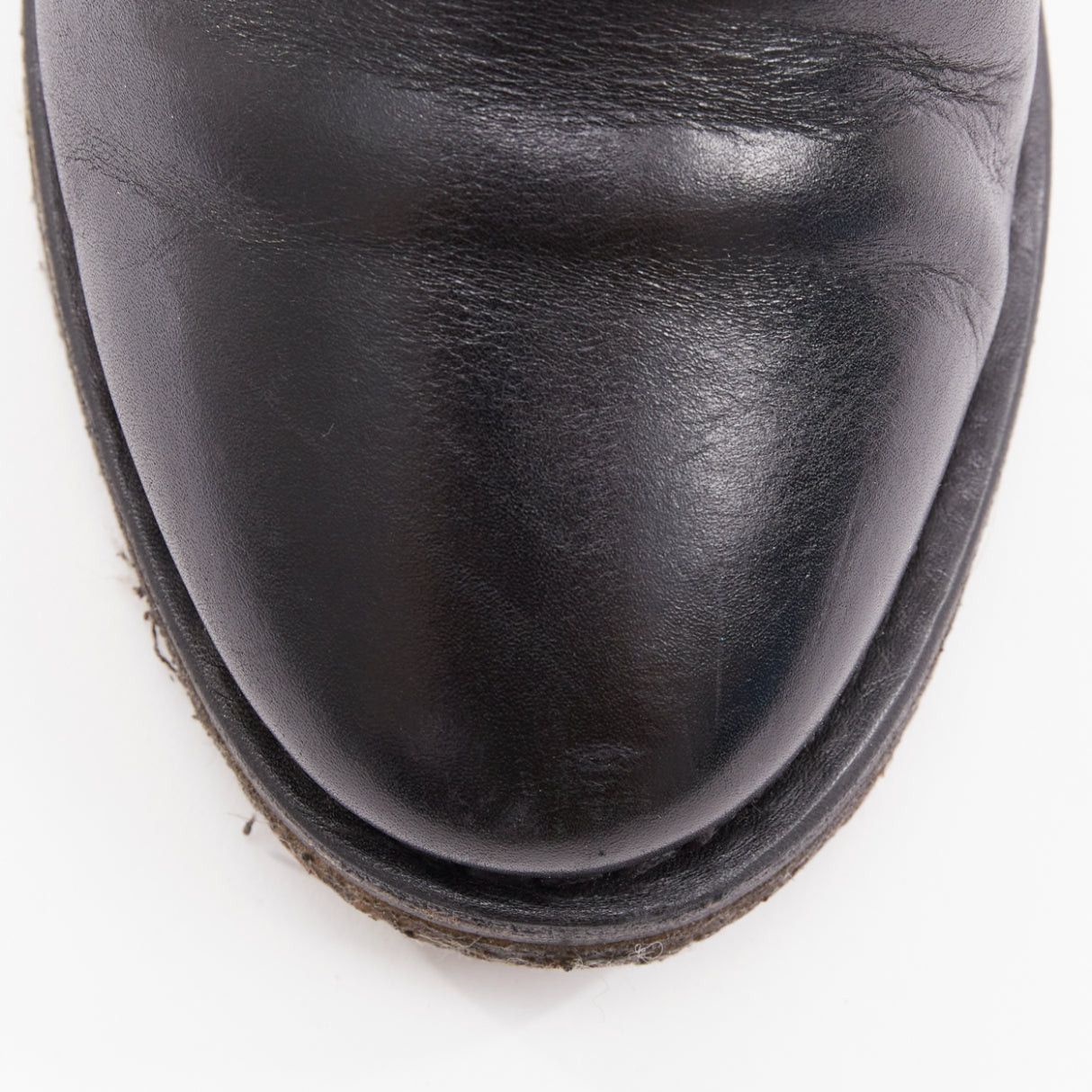 Chanel CHANEL Turnlock CC black leather silver logo crepe rubber sole ankle boots EU37 Size US 7 / IT 37 - 6 Thumbnail