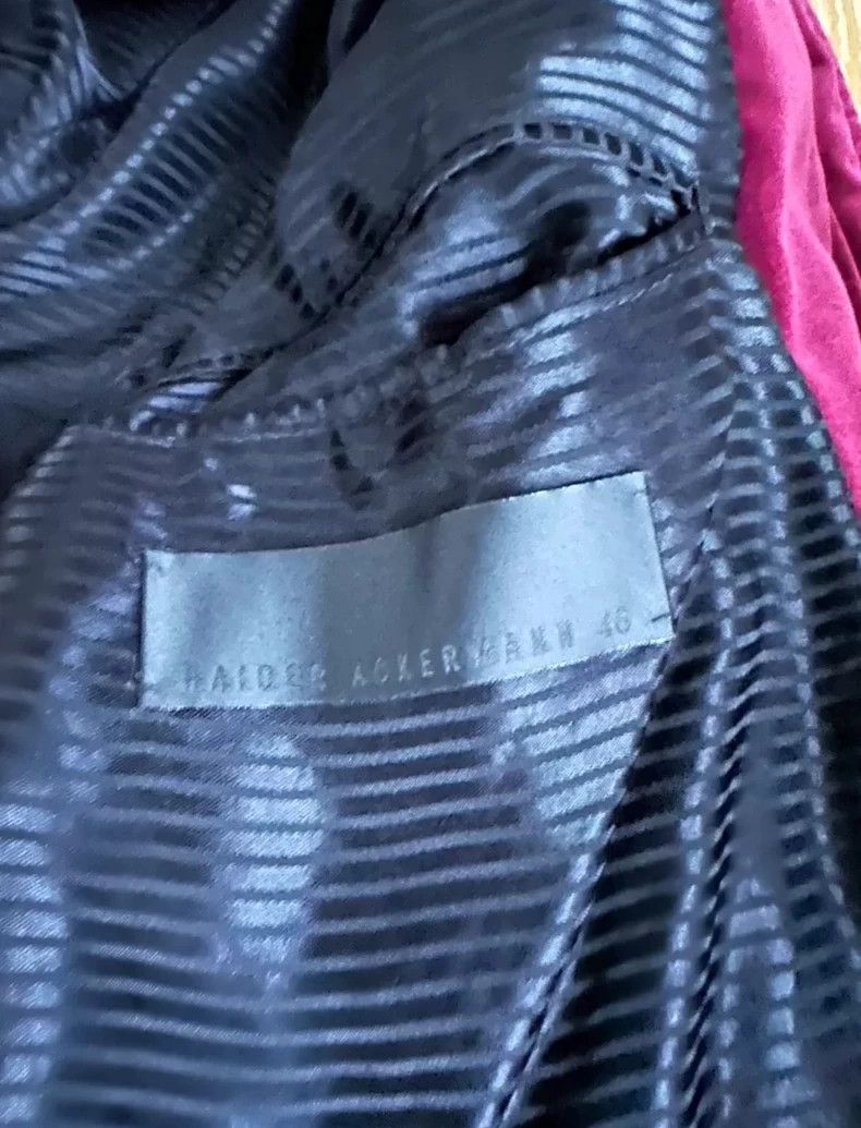 Haider Ackermann Haider Ackermann Red Velvet Bomber Size US XL / EU 56 / 4 - 4 Thumbnail