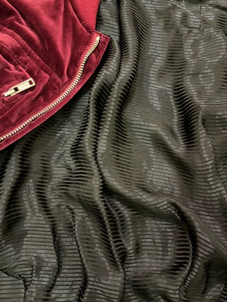 Haider Ackermann Haider Ackermann Red Velvet Bomber Jacket Size US XL / EU 56 / 4 - 6 Thumbnail