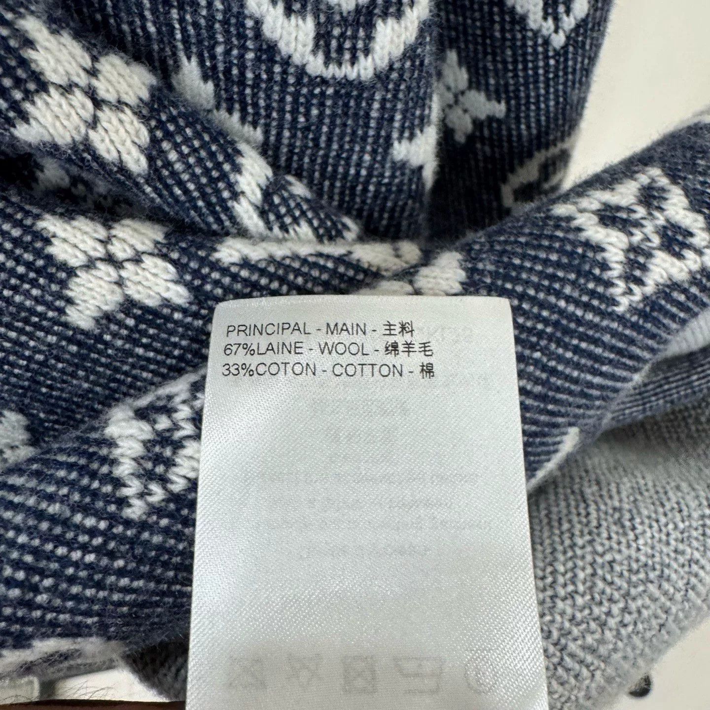 Louis Vuitton Louis Vuitton Blue White Knit Wool Top Size US S / EU 44-46 / 1 - 5 Thumbnail