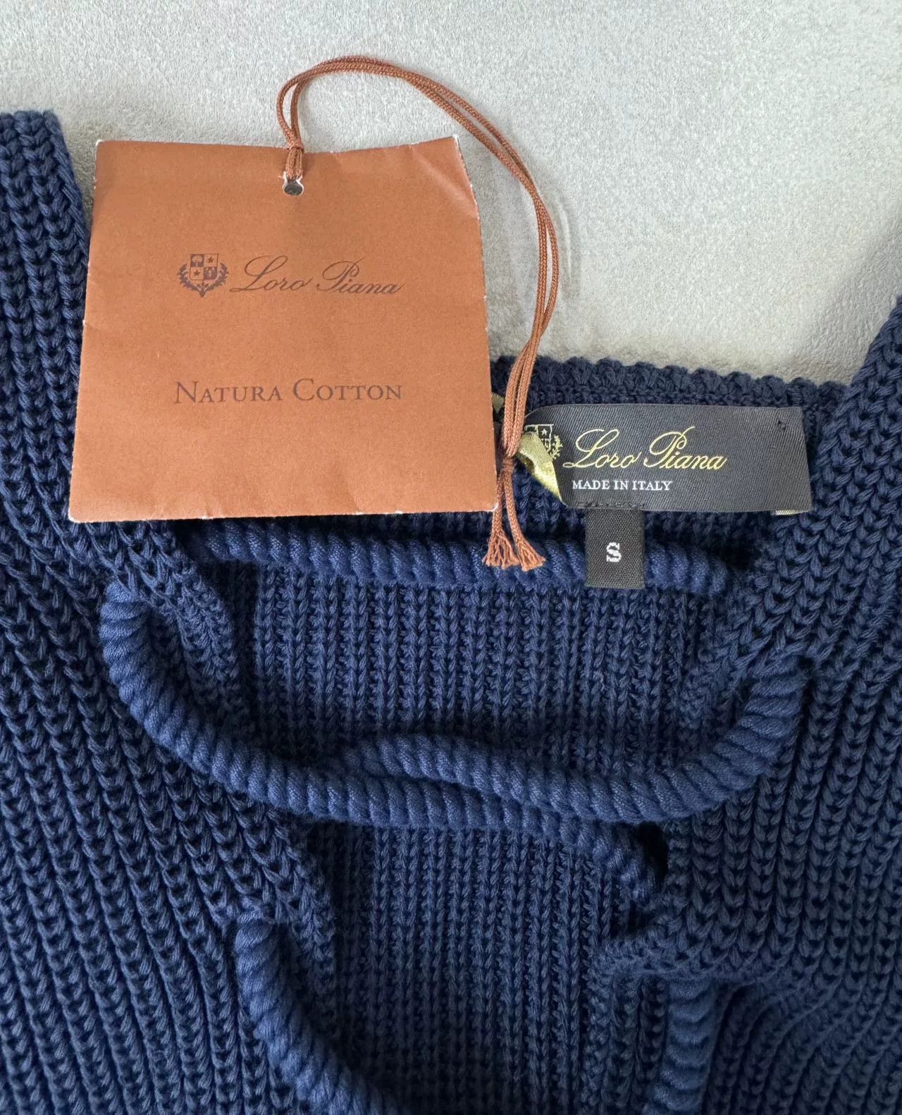 Loro Piana Loro Piana Women's Navy Hooded Knit Size US S / EU 44-46 / 1 - 6 Thumbnail
