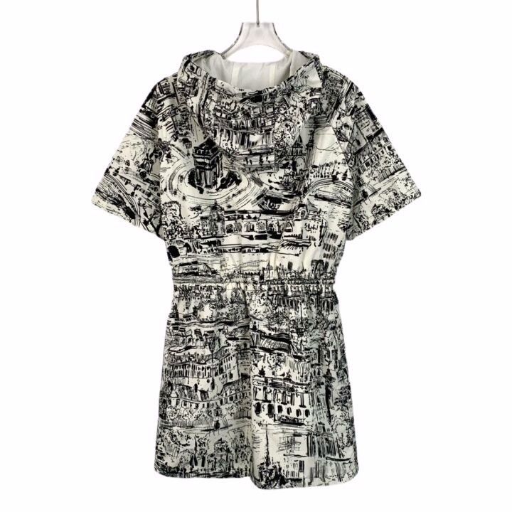 Dior christian dior color-block architectural hooded dress Size XS / US 0-2 / IT 36-38 - 2 Thumbnail