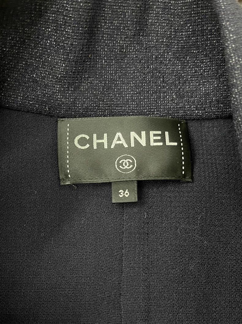 Chanel Chanel Black Double-Breasted Blazer Dress Size US 36 / EU 52 - 4 Thumbnail