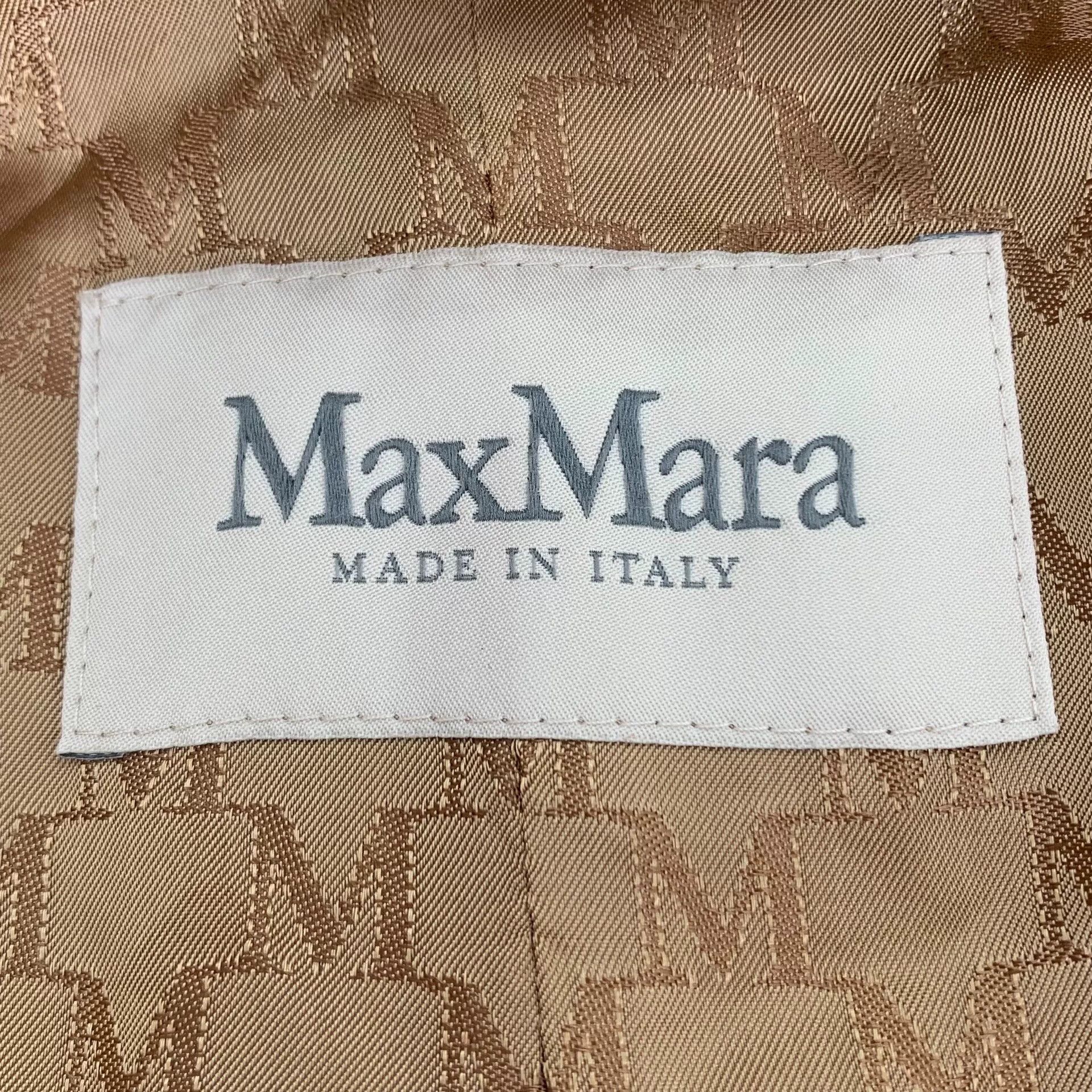 Max Mara maxmara brown wool belted double-breasted coat Size US XS / EU 42 / 0 - 6 Thumbnail