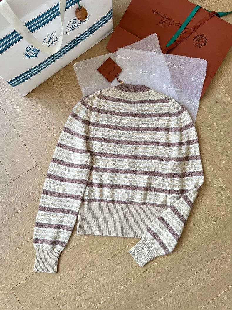 Loro Piana Loropiana Fobello Striped Cashmere Cardigan Size US M / EU 48-50 / 2 - 4 Thumbnail