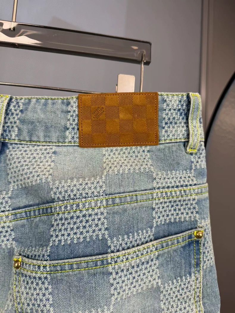 Louis Vuitton Louis Vuitton Blue Checkerboard Jeans Size US 32 / EU 48 - 3 Thumbnail