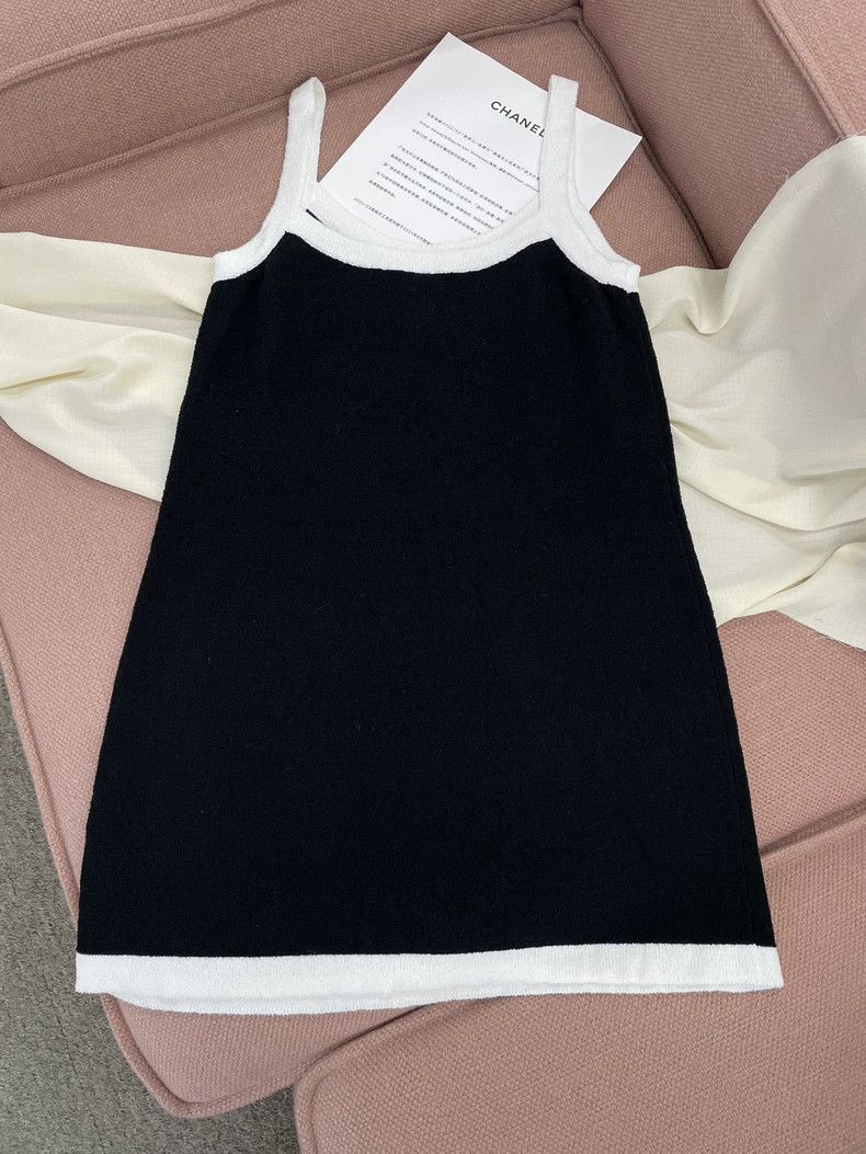 Chanel Chanel Black White Sling Dress Double C Size US L / EU 52-54 / 3 - 4 Thumbnail