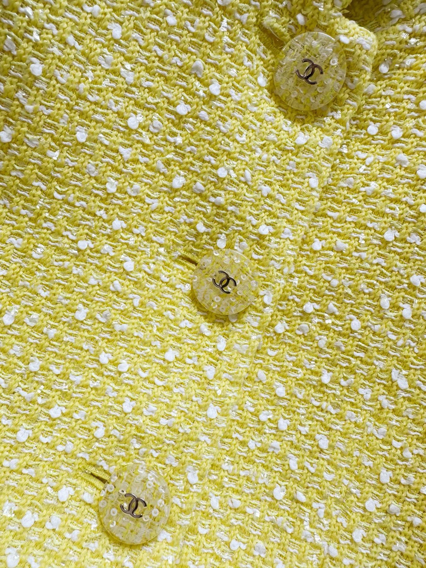 Chanel Chanel 19S Yellow Tweed Jacket Size US S / EU 44-46 / 1 - 4 Thumbnail