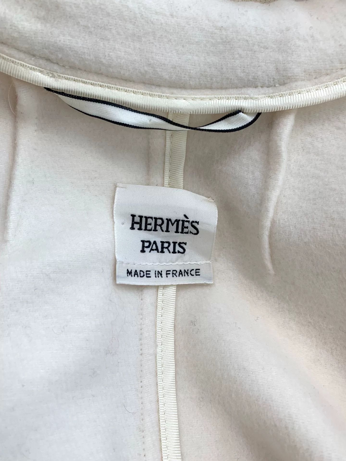 Hermes Hermes White Leather Trim Coat Size US M / EU 48-50 / 2 - 4 Thumbnail