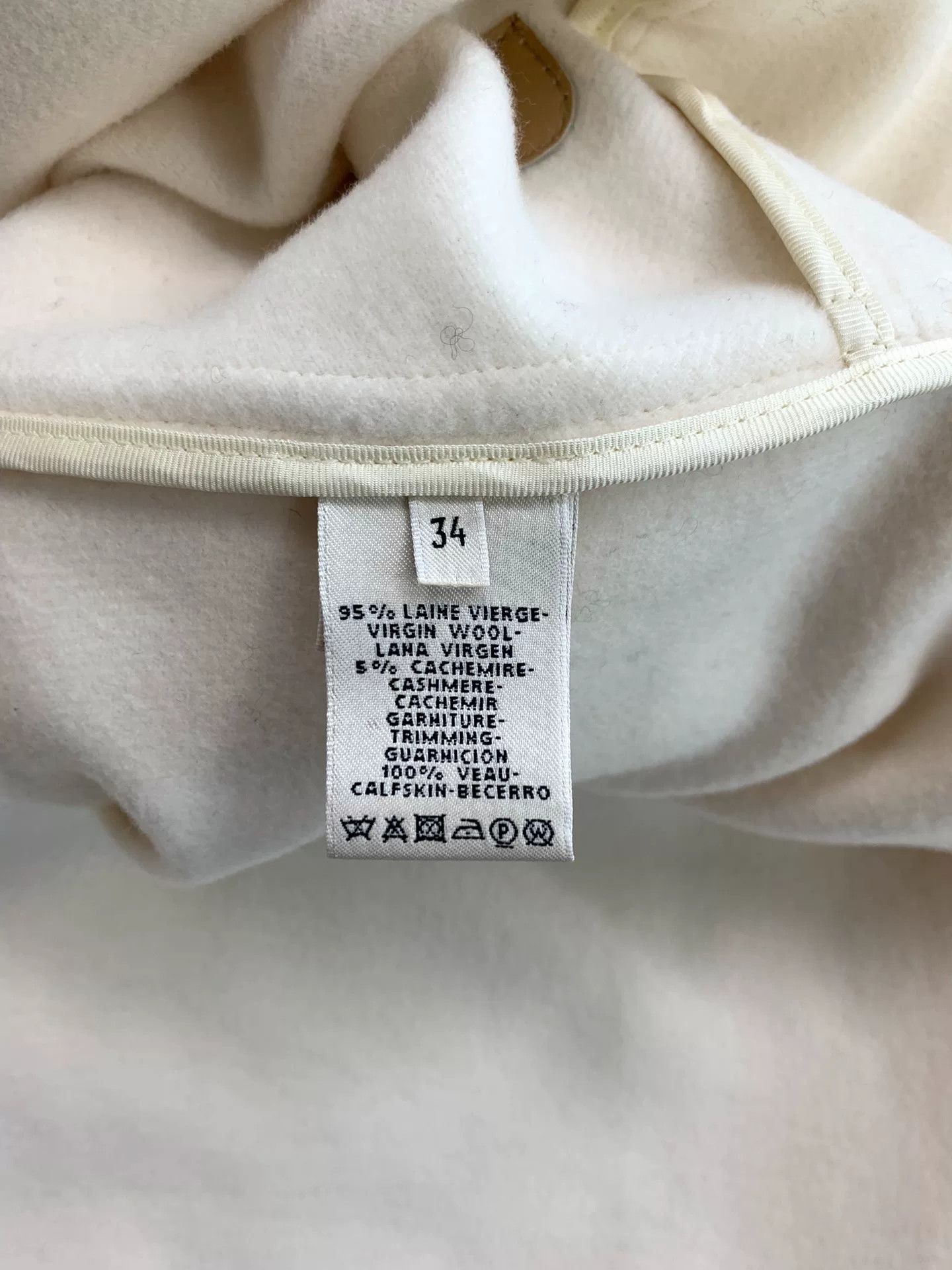 Hermes Hermes White Patchwork Leather Coat Size US M / EU 48-50 / 2 - 5 Thumbnail