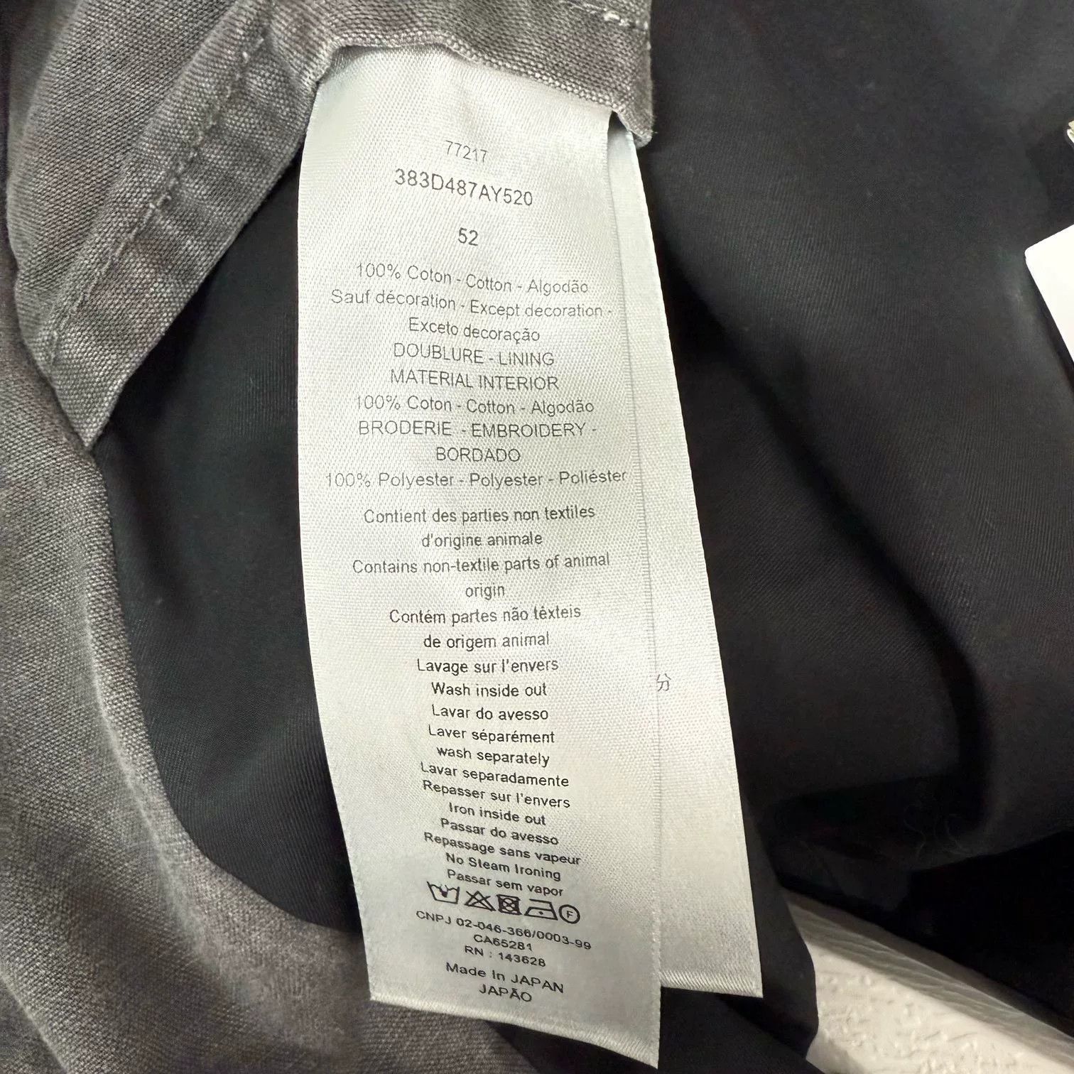 Dior dior embroidered logo denim jacket gray Size US XXL / EU 58 / 5 - 5 Thumbnail