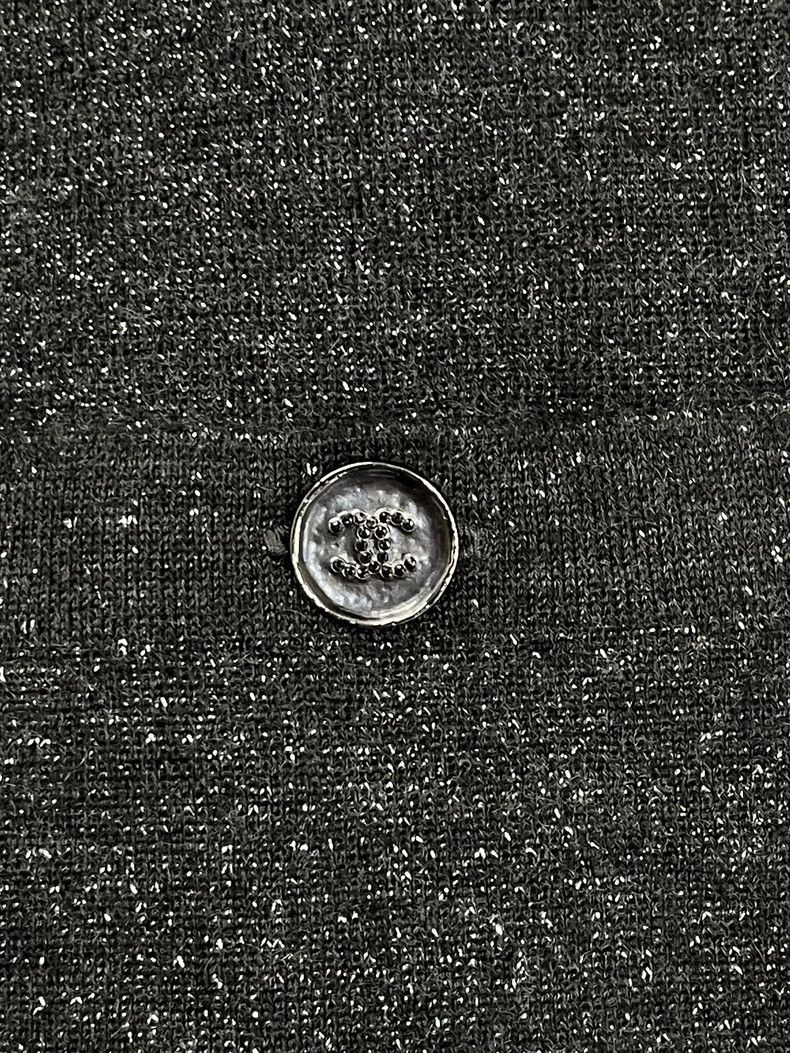 Chanel Chanel Black Sparkle V-Neck Knit Dress Size US S / EU 44-46 / 1 - 3 Thumbnail