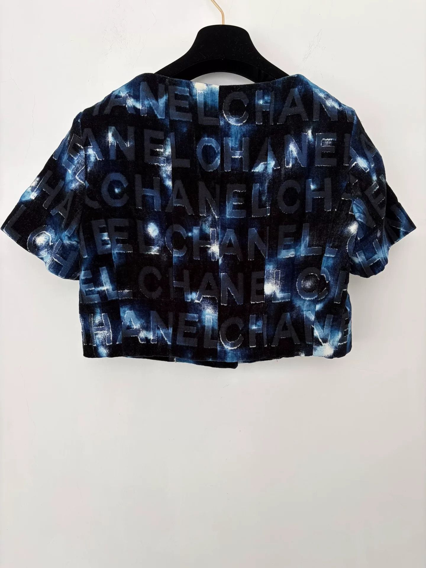 Chanel Chanel Blue Letter Crystal Button Short Jacket Size US S / EU 44-46 / 1 - 2 Thumbnail