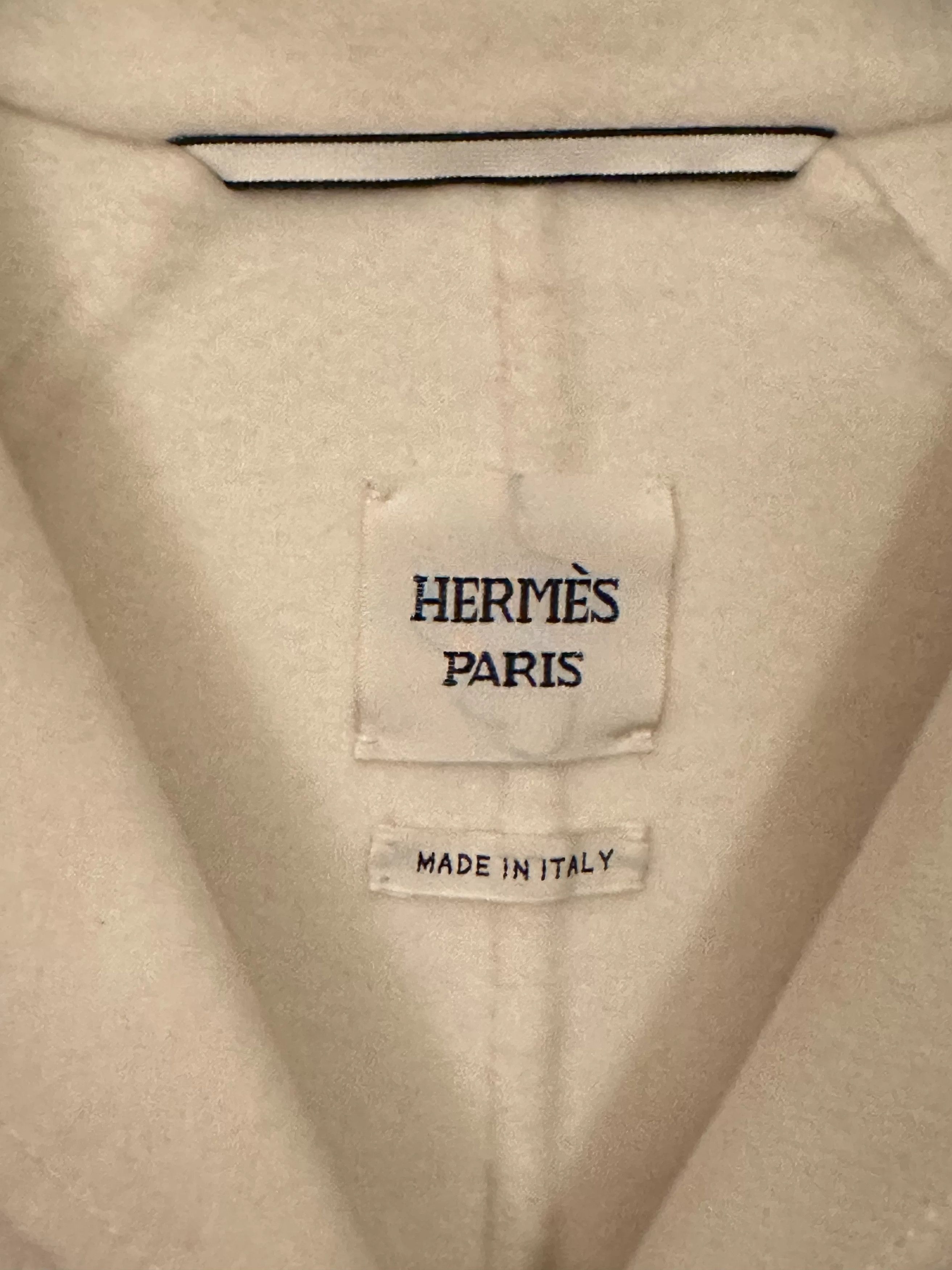 Hermes hermès cream cashmere long coat, size m Size US M / EU 48-50 / 2 - 2 Thumbnail