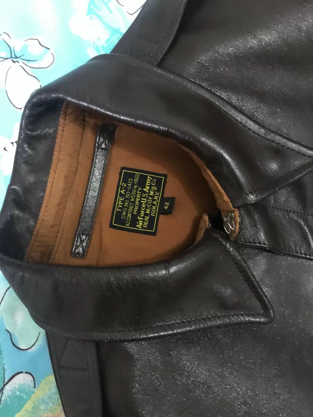 The Real McCoy's real mccoy a-2 leather jacket with print Size US L / EU 52-54 / 3 - 4 Thumbnail