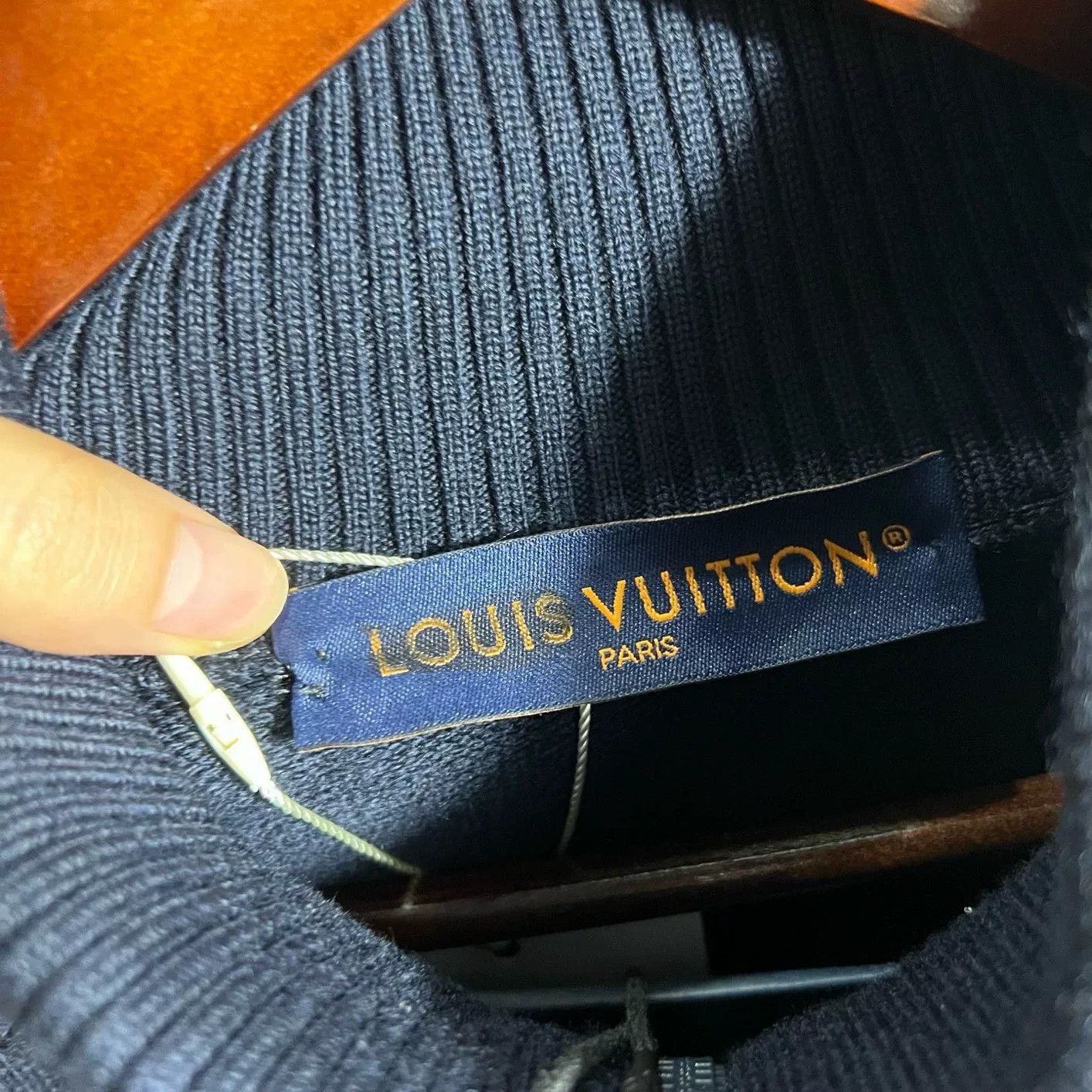 Louis Vuitton Louis Vuitton Knit Leather Trim Jacket Size US XXL / EU 58 / 5 - 3 Thumbnail