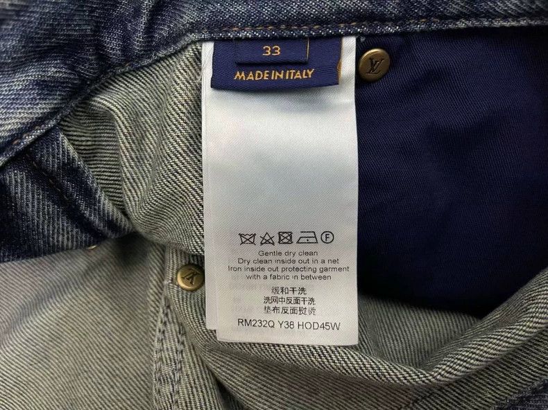 Louis Vuitton Louis Vuitton Blue Denim Jeans with Monogram Size US 33 - 4 Thumbnail