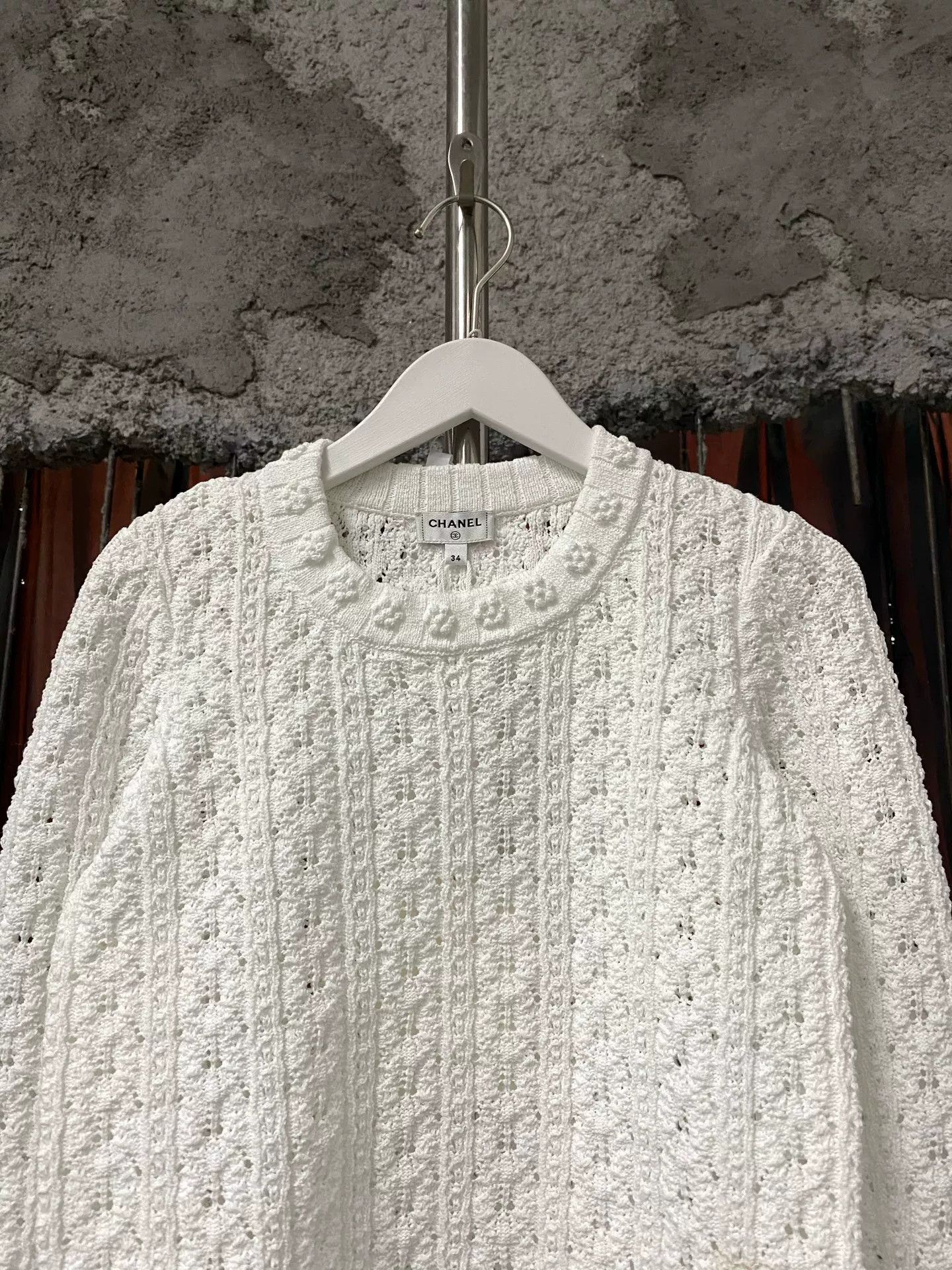Chanel Chanel Camellia Hollow Knit Top Size US XS / EU 42 / 0 - 3 Thumbnail