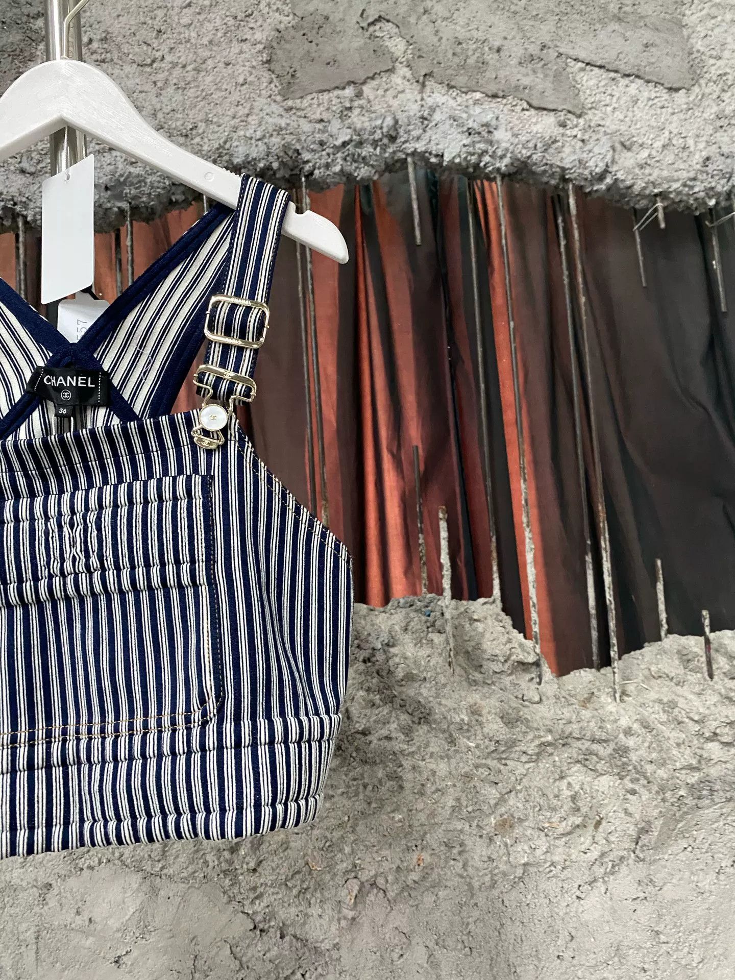 Chanel Chanel Striped Denim Vest Size US XS / EU 42 / 0 - 4 Thumbnail