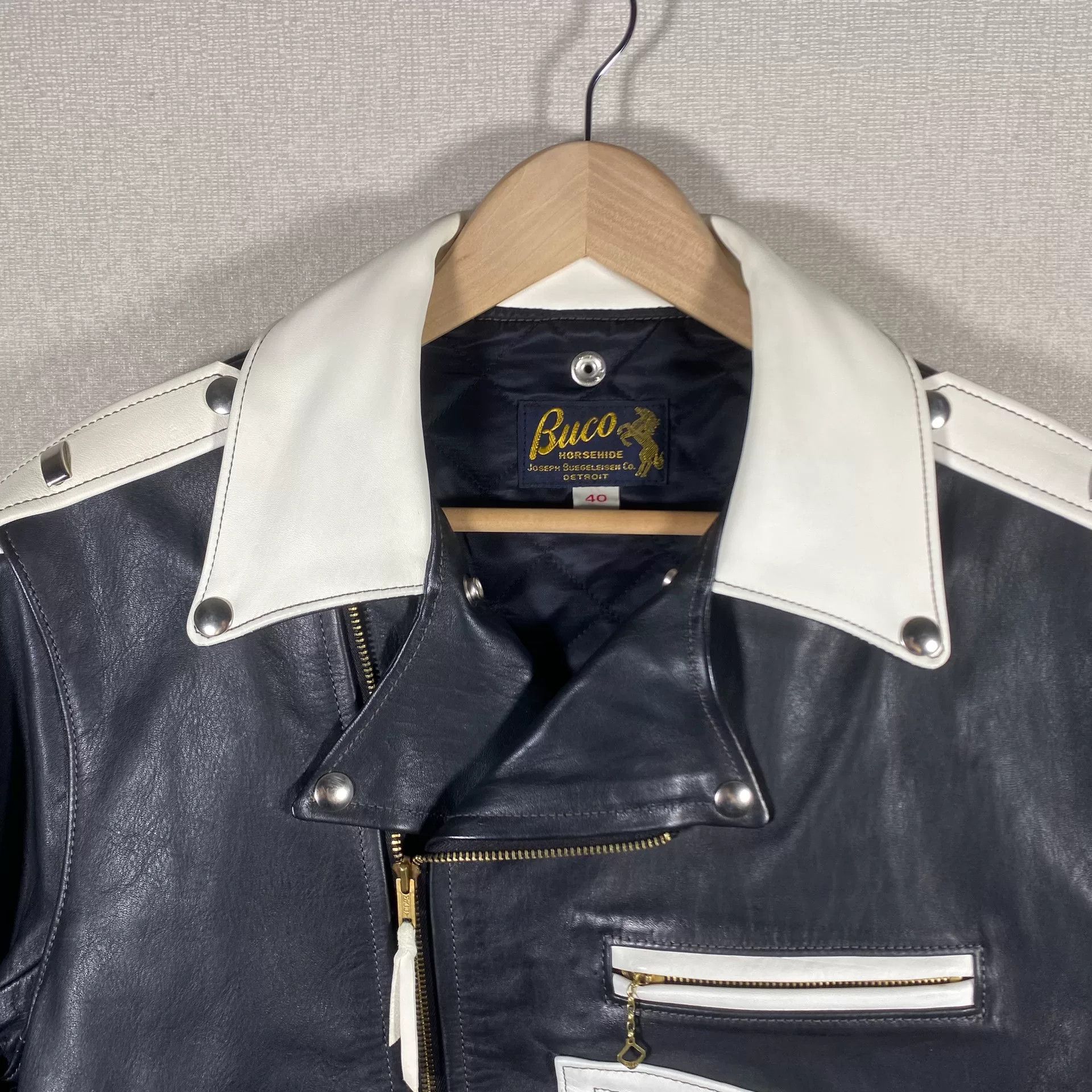 The Real McCoy's The Real McCoys BUCO J-24 Color Block Leather Jacket Size US M / EU 48-50 / 2 - 4 Thumbnail