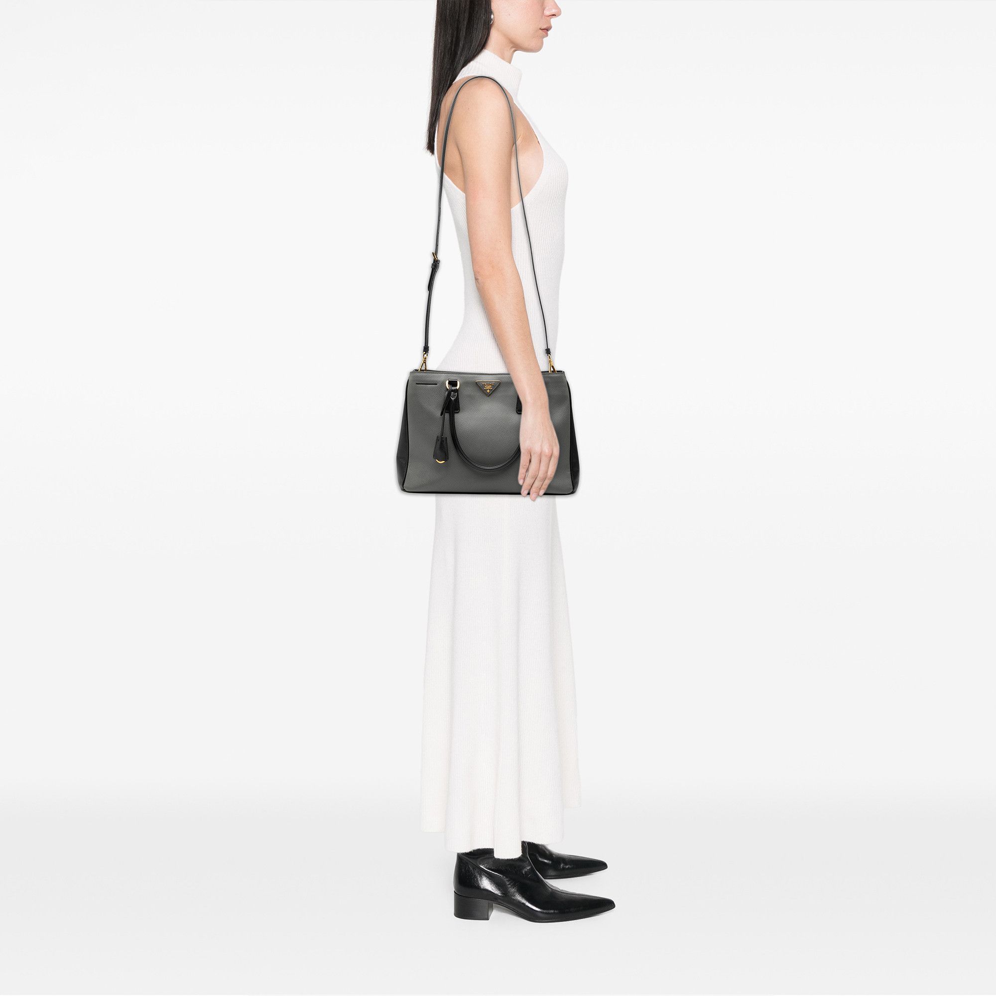 Prada Prada Medium Bicolor Saffiano Lux Galleria Satchel Size ONE SIZE - 6 Thumbnail