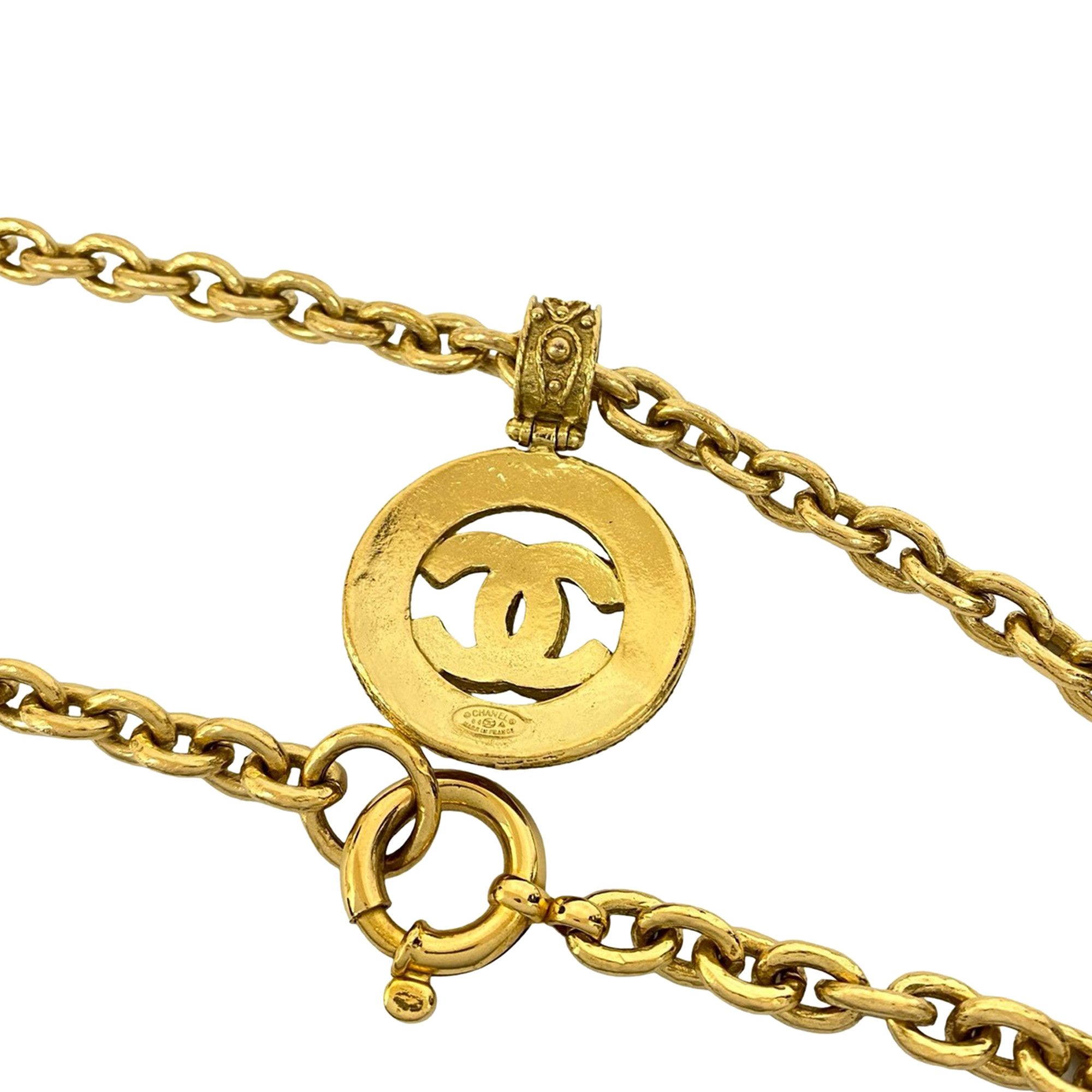 Chanel Chanel CC Gold Plated Medallion Chain Necklace Size ONE SIZE - 4 Thumbnail