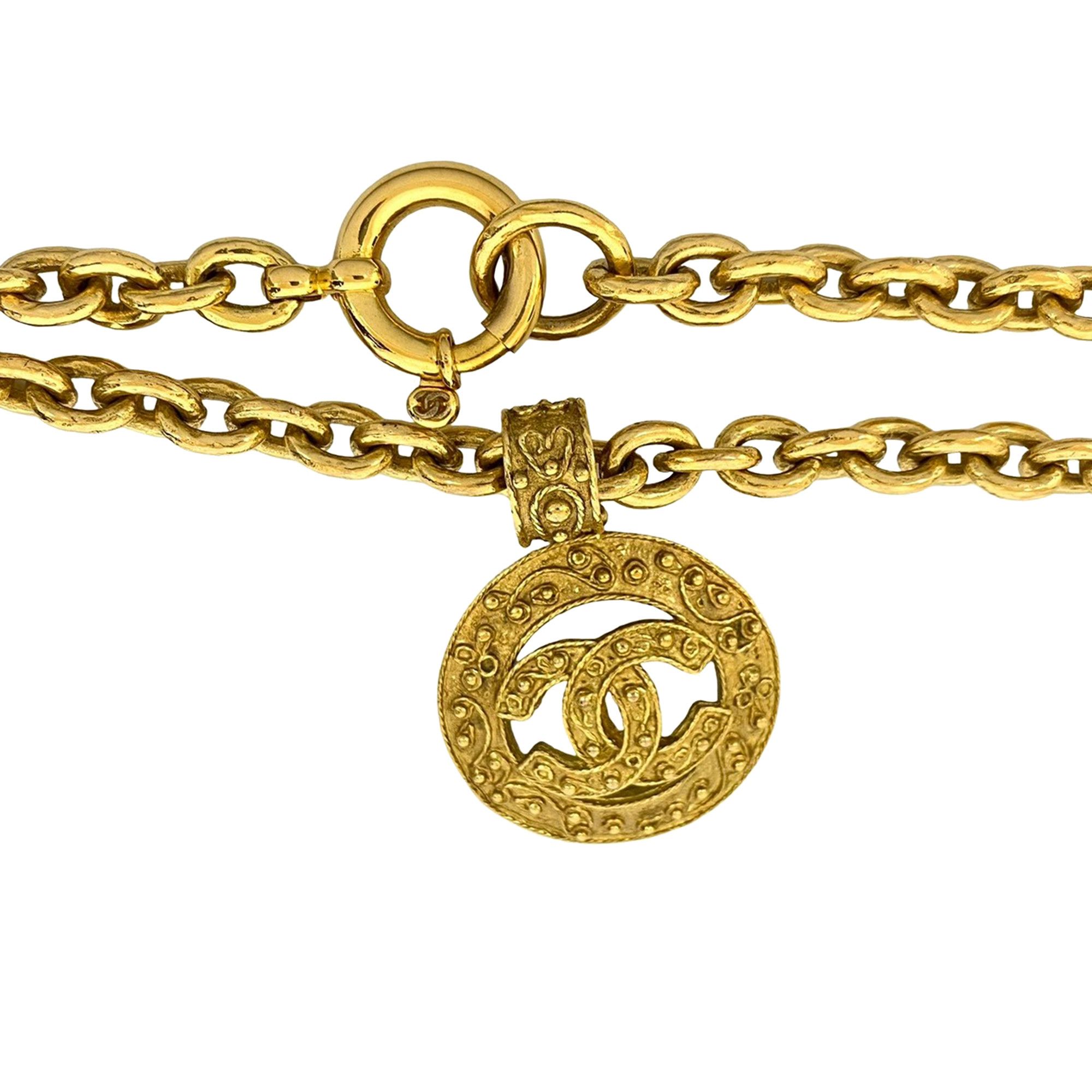 Chanel Chanel CC Gold Plated Medallion Chain Necklace Size ONE SIZE - 3 Thumbnail