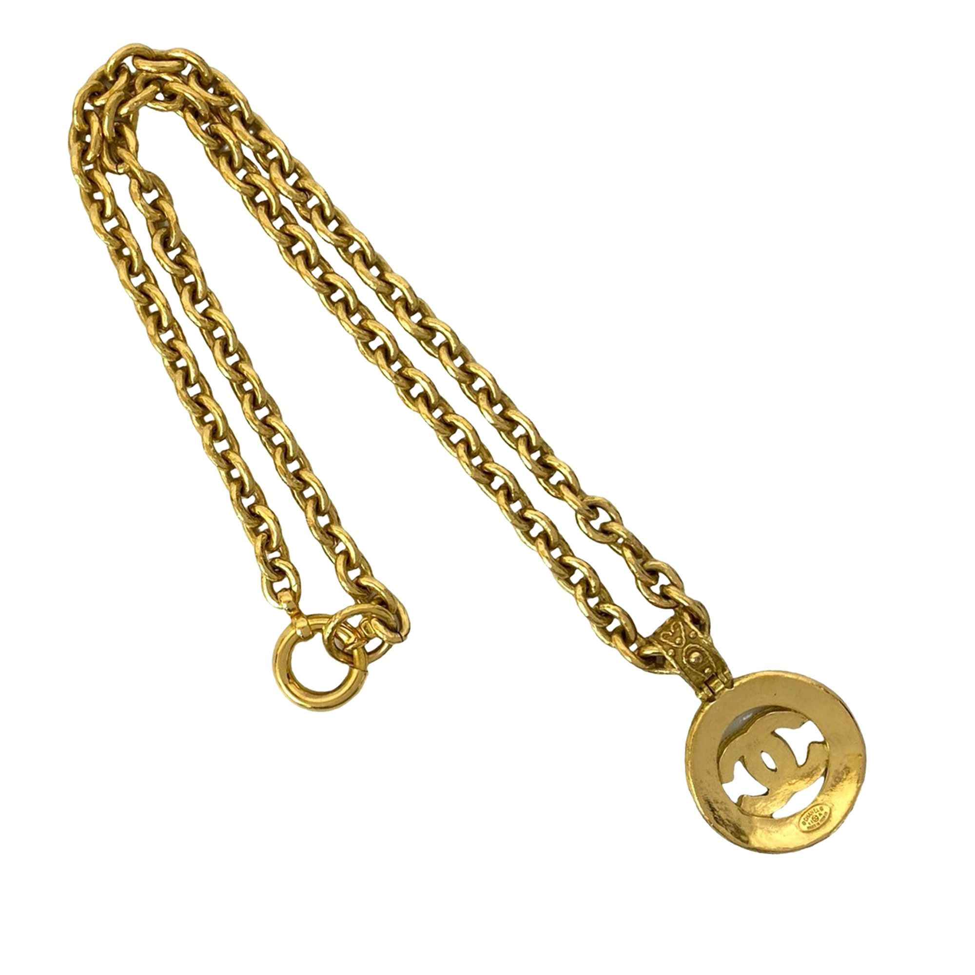 Chanel Chanel CC Gold Plated Medallion Chain Necklace Size ONE SIZE - 2 Thumbnail