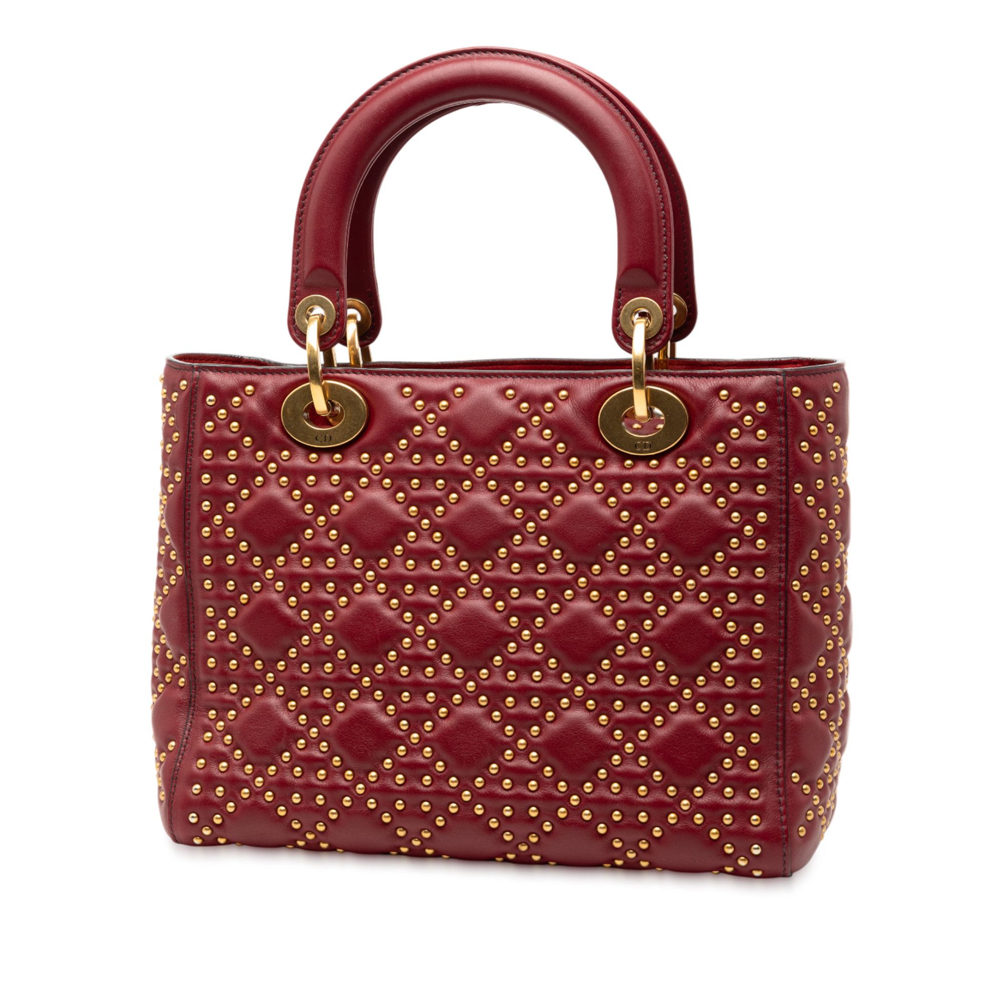 Dior Dior Medium Lambskin Cannage Studded Supple Lady Dior Size ONE SIZE - 2 Thumbnail