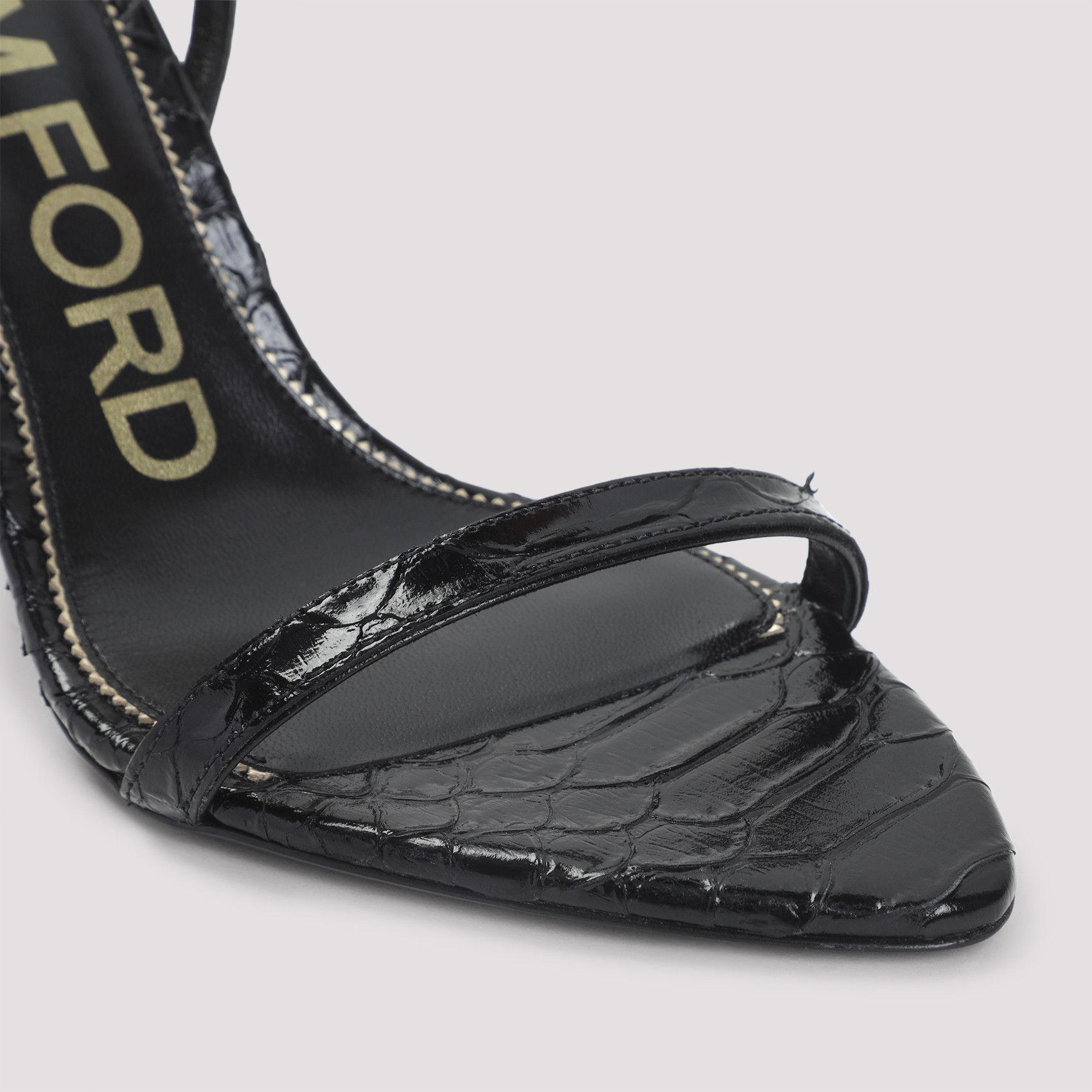 Tom Ford Tom Ford Semi Shiny Printed Python Sandals Size US 7 / IT 37 - 4 Thumbnail