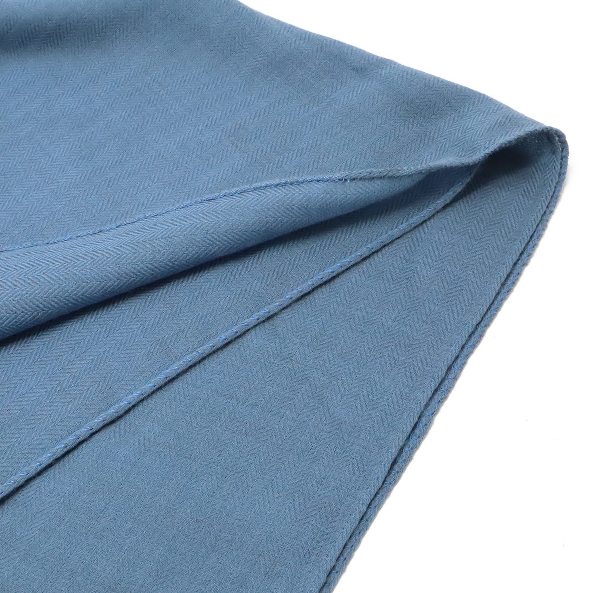 Hermes HERMES H Stole Shawl, Large, 80% Cashmere, 20% Wool, Dusty Blue Size ONE SIZE - 5 Thumbnail
