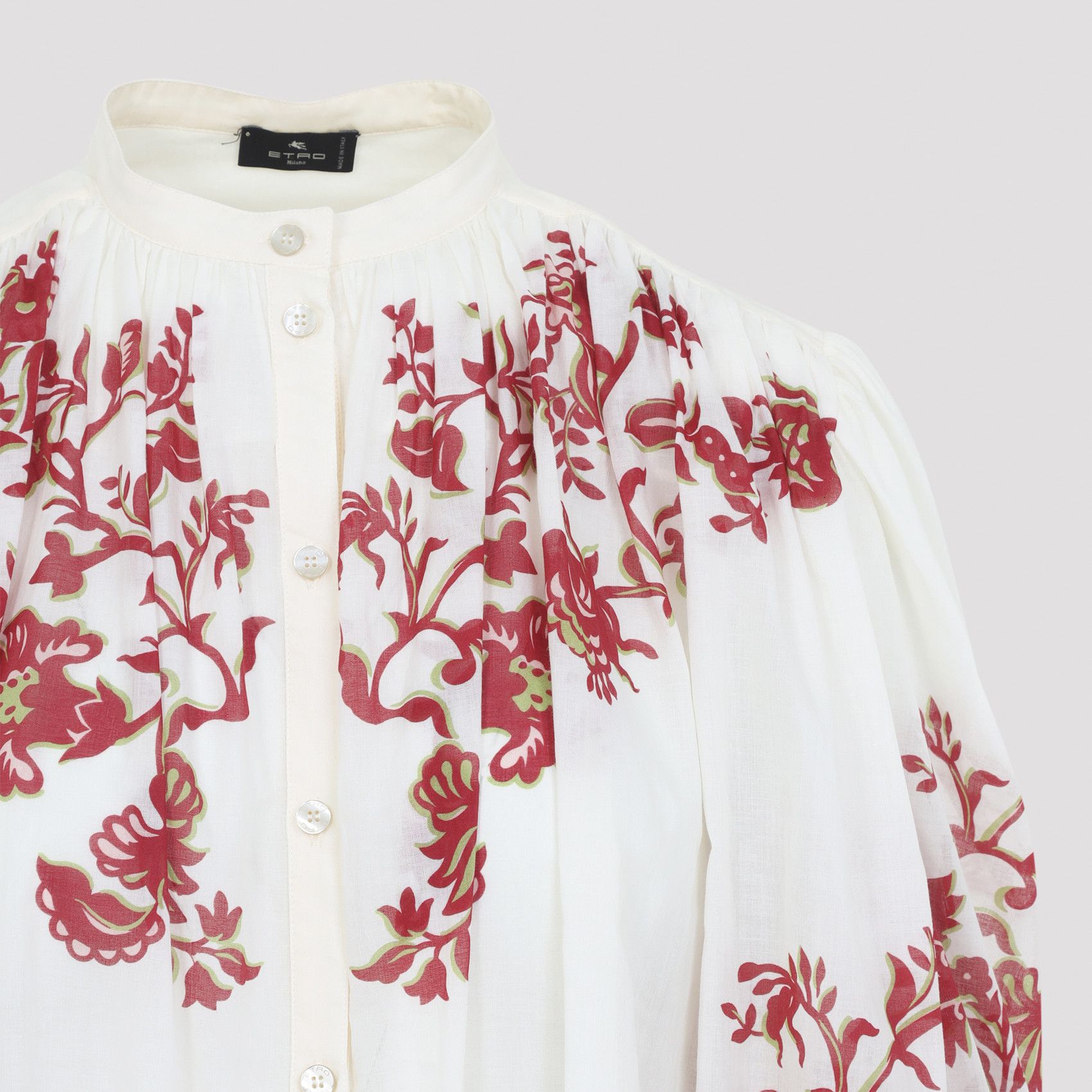 Etro Etro Pleates Band Collar Shirt Size M / US 6-8 / IT 42-44 - 4 Thumbnail