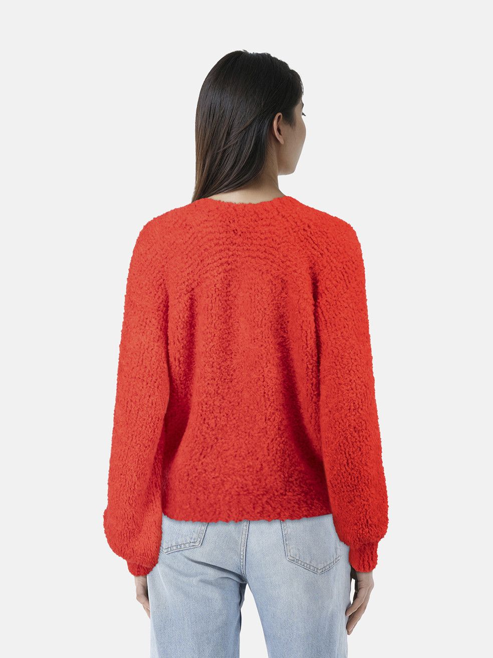 Chanel Red Wool Teddy Knit CC Jumper Size M / US 6-8 / IT 42-44 - 2 Thumbnail