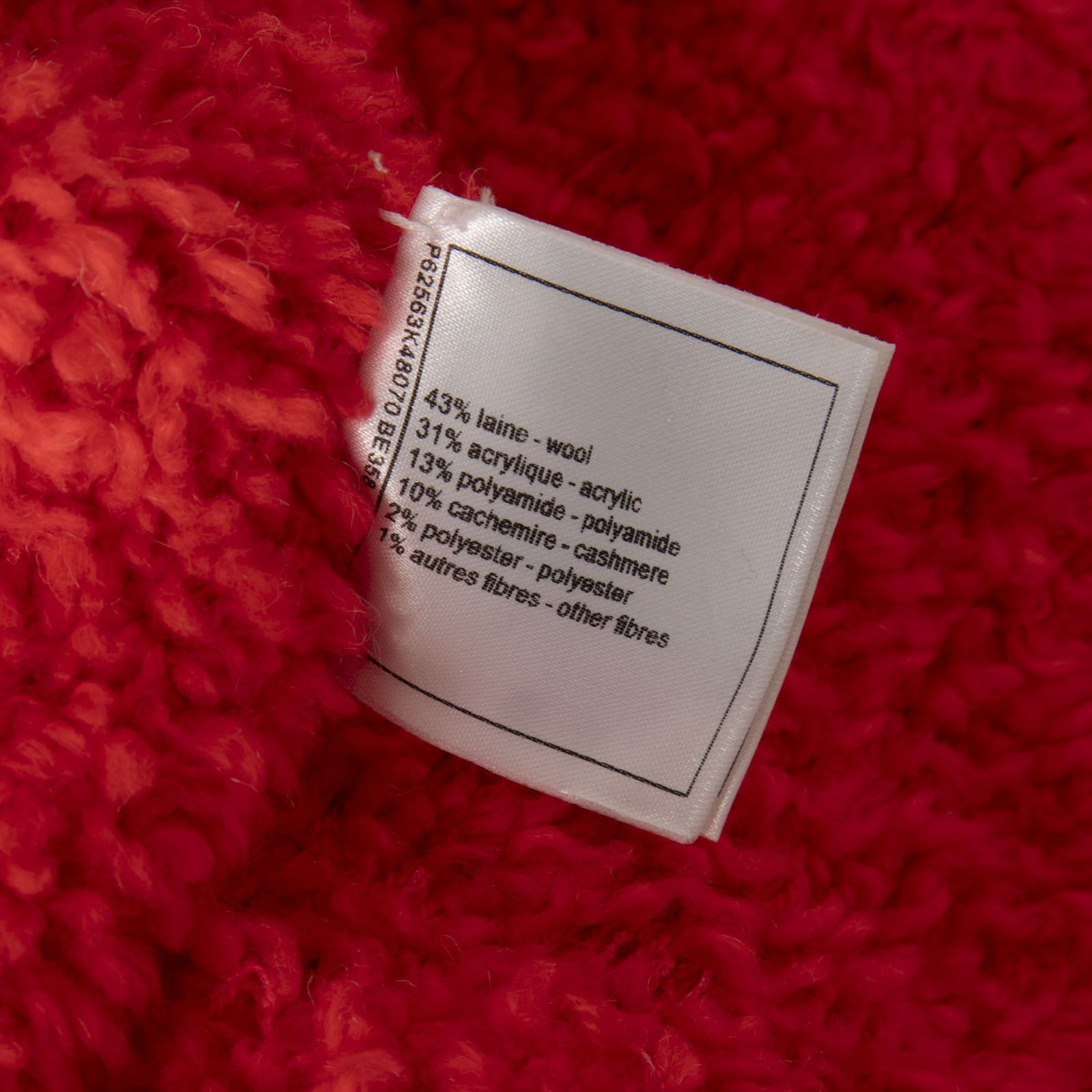 Chanel Red Wool Teddy Knit CC Jumper Size M / US 6-8 / IT 42-44 - 6 Thumbnail