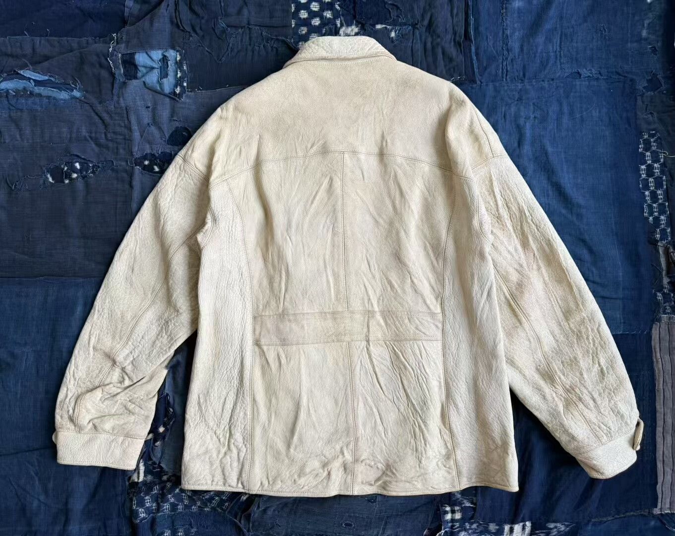 Visvim visvim eton jacket in distressed ivory leather Size US XL / EU 56 / 4 - 3 Thumbnail