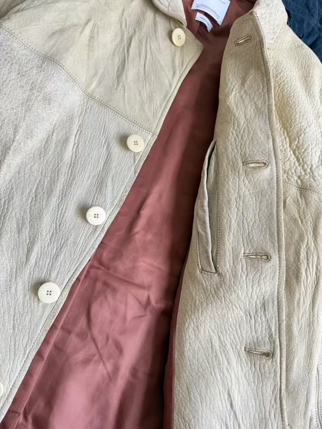 Visvim visvim eton jacket in distressed ivory leather Size US XL / EU 56 / 4 - 8 Thumbnail