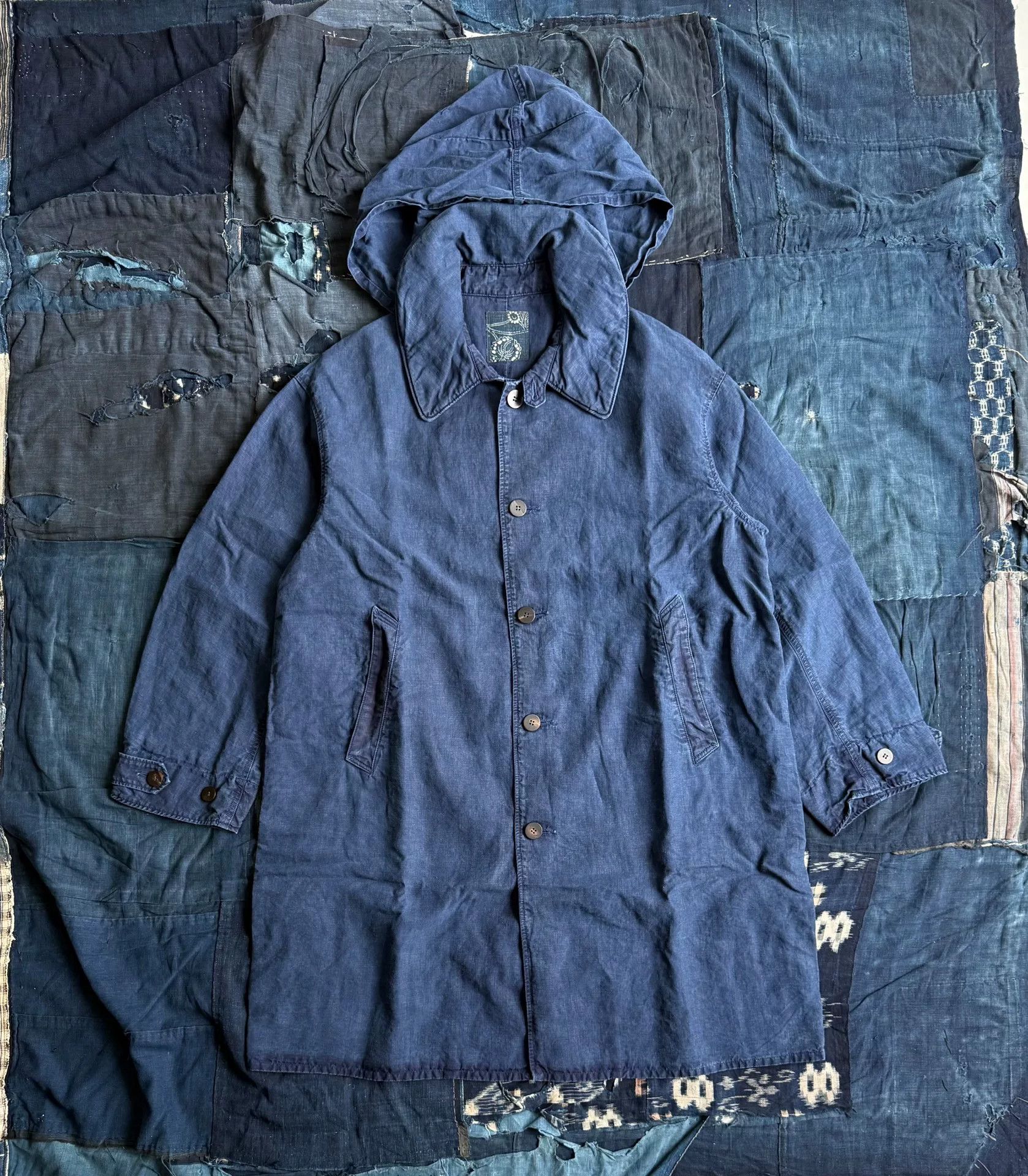 Visvim visvim indigo linen balmat parka coat Size US M / EU 48-50 / 2 - 2 Thumbnail