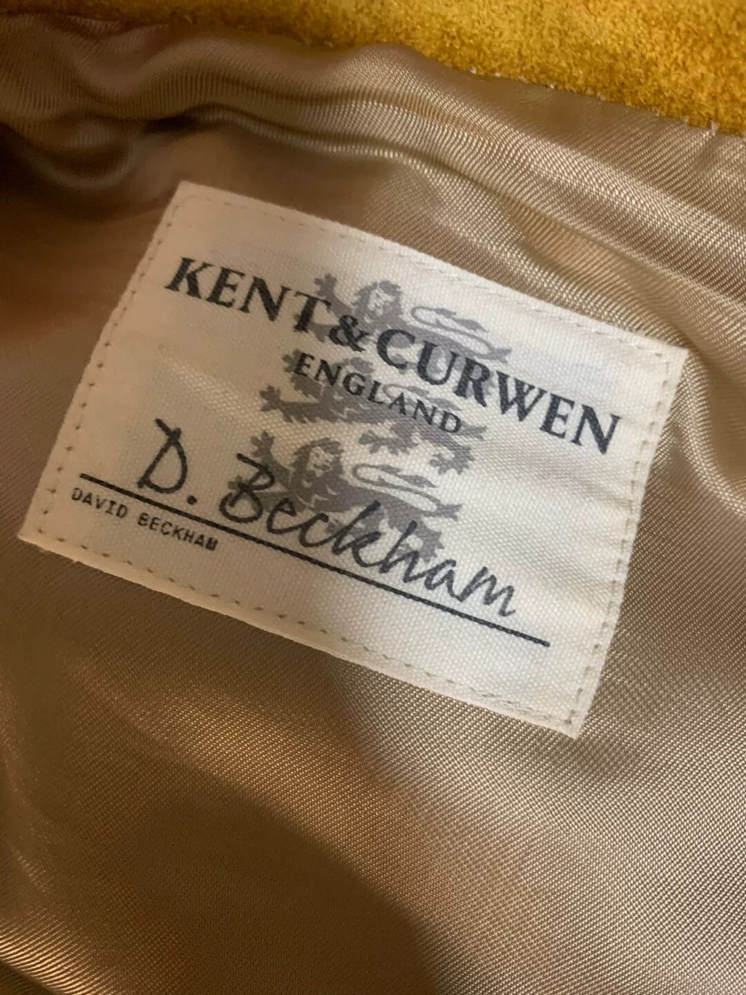 Kent & Curwen stylish yellow suede men's jacket Size US L / EU 52-54 / 3 - 5 Thumbnail