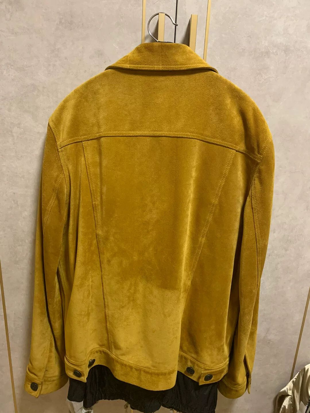 Kent & Curwen stylish yellow suede men's jacket Size US L / EU 52-54 / 3 - 3 Thumbnail