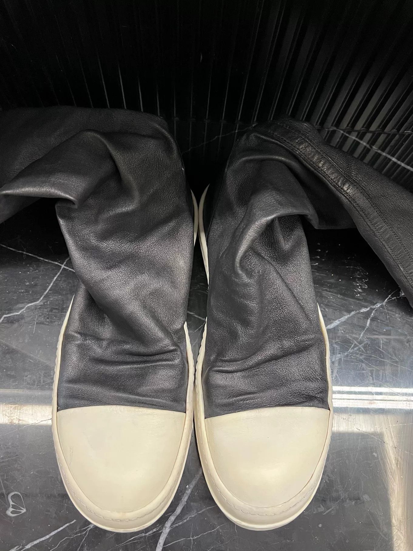 Rick Owens rick owens high top lambskin boots Size US 10 / EU 43 - 2 Thumbnail