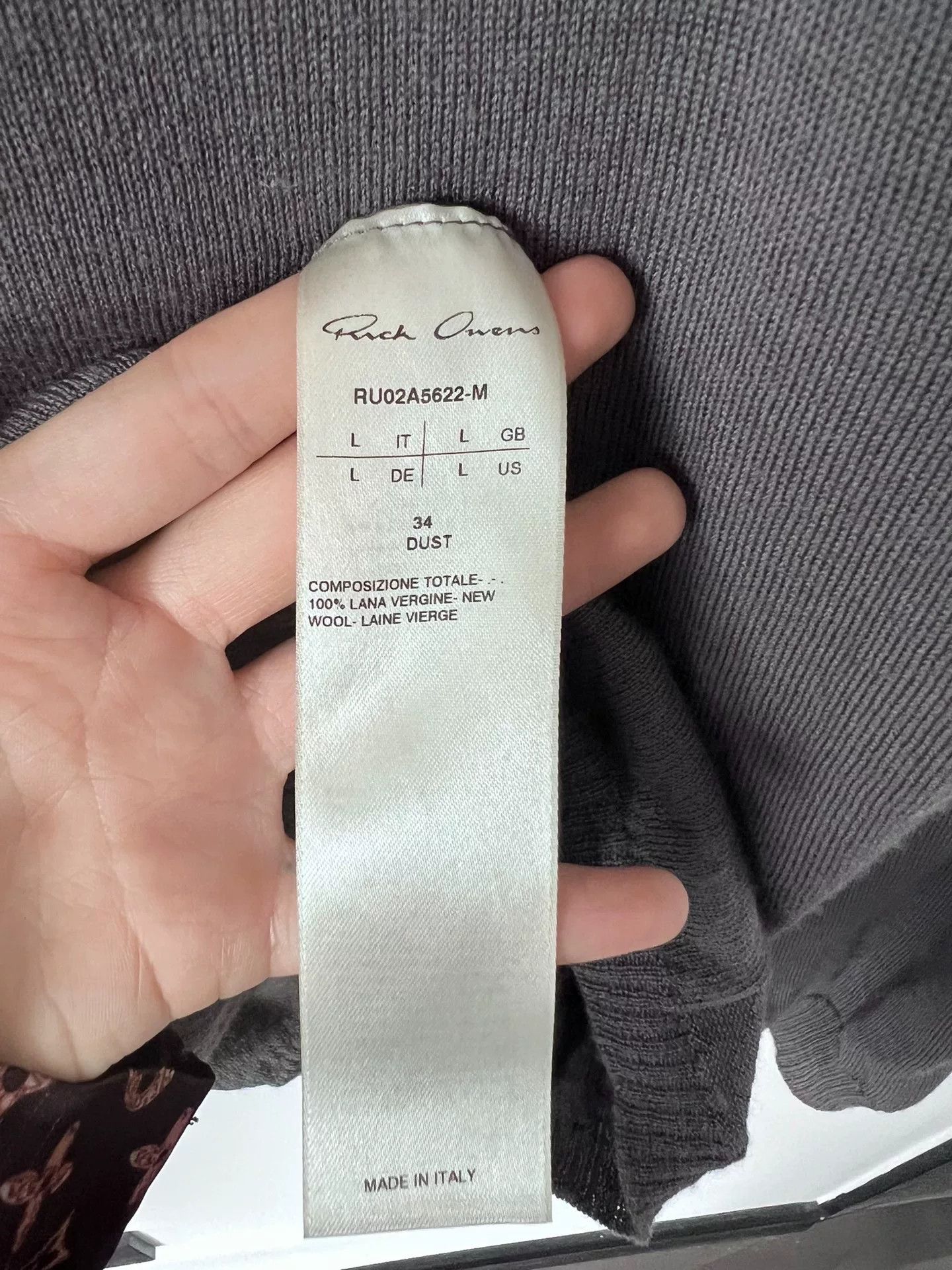 Rick Owens rick owens versatile long sleeve knit top Size US L / EU 52-54 / 3 - 4 Thumbnail