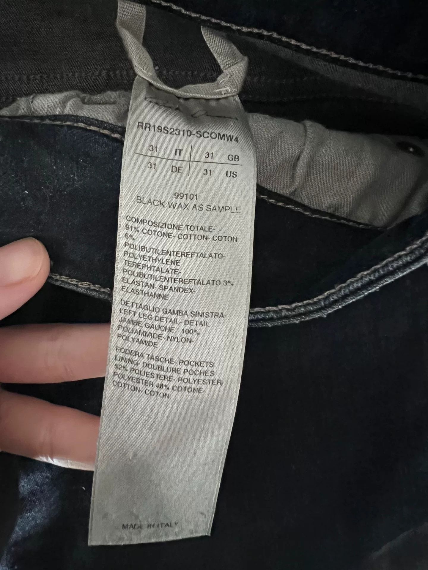 Rick Owens rick owens patchwork denim cropped pants Size US 31 - 5 Thumbnail