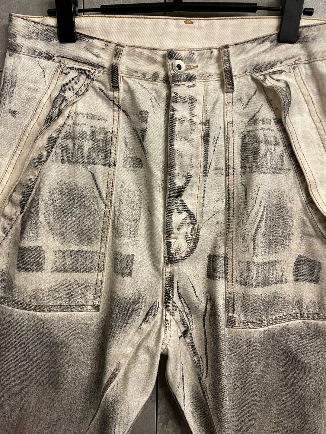 Rick Owens Drkshdw rick owens drkshdw zebra print long pants Size US 32 / EU 48 - 2 Thumbnail