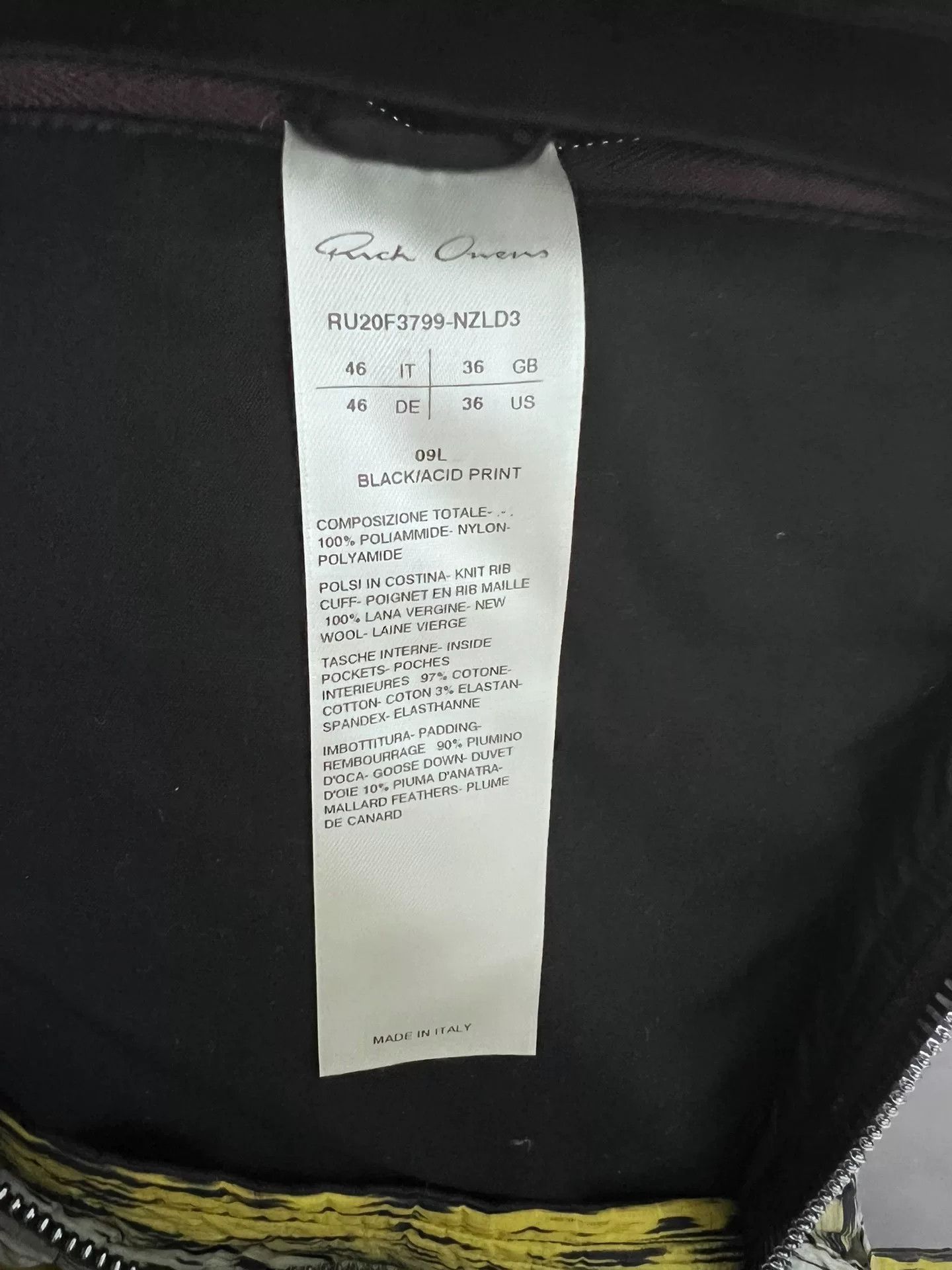 Rick Owens rick owens color-blocked puffer jacket Size US L / EU 52-54 / 3 - 5 Thumbnail