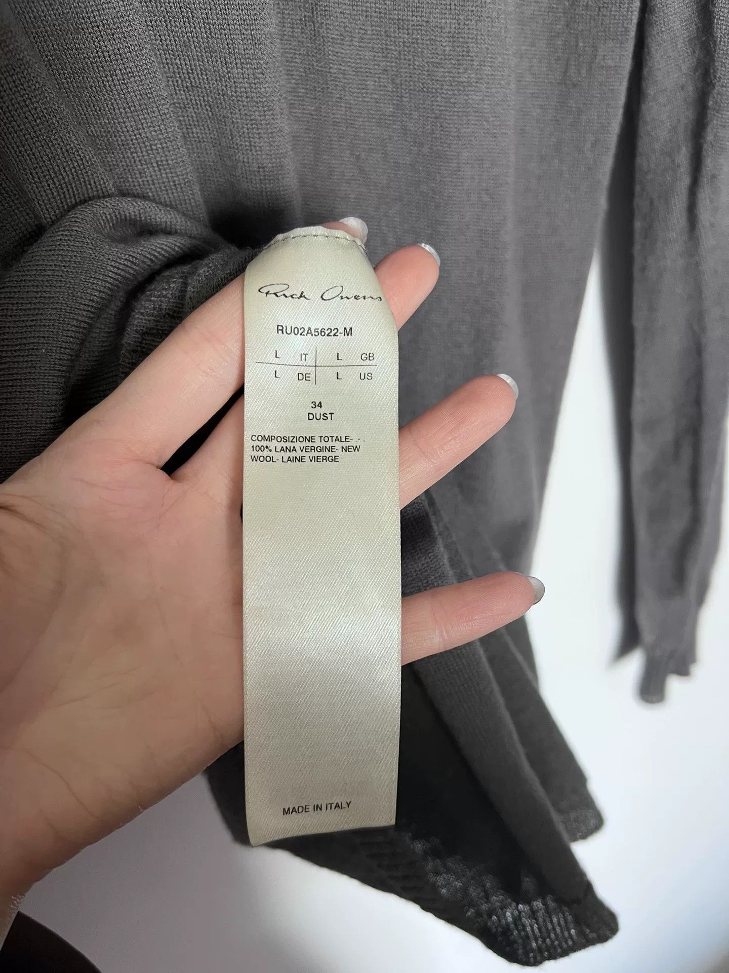 Rick Owens classic long sleeve knit t-shirt by rick owens Size US L / EU 52-54 / 3 - 3 Thumbnail