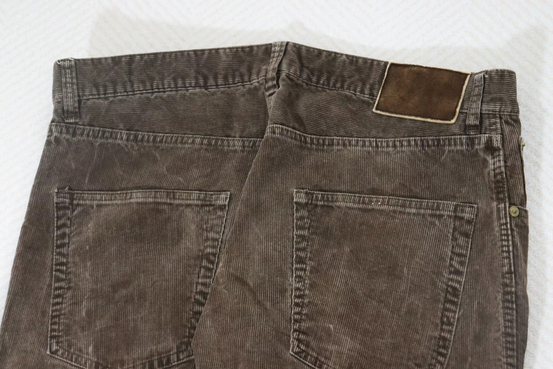 Visvim visvim fluxus slub corduroy pants dk.mud Size US 27 - 3 Thumbnail